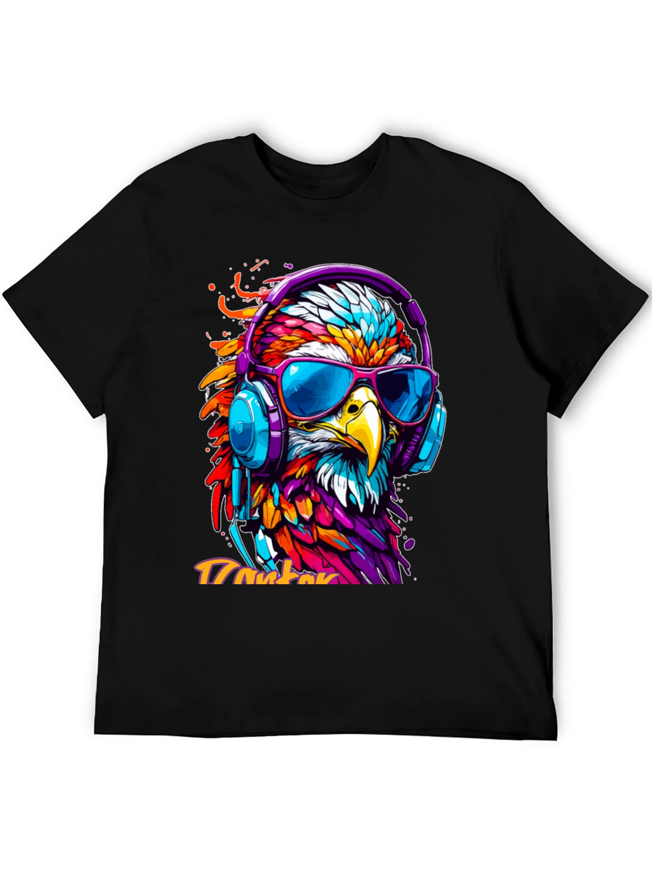 Cool Eagle Headphones Graphic Tee