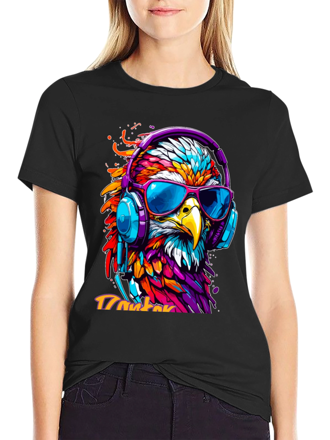 Cool Eagle Headphones Graphic Tee