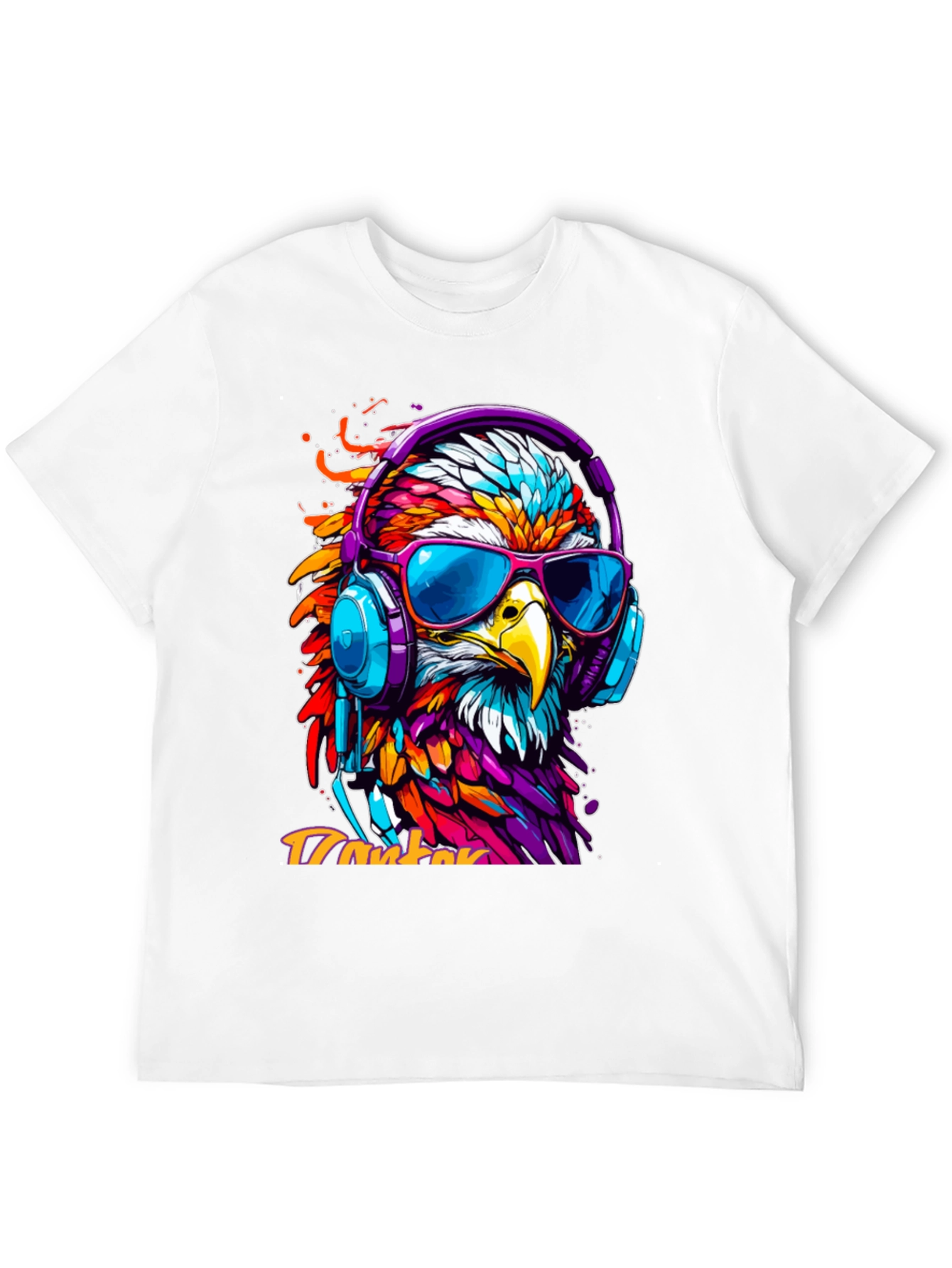 Cool Eagle Headphones Graphic Tee