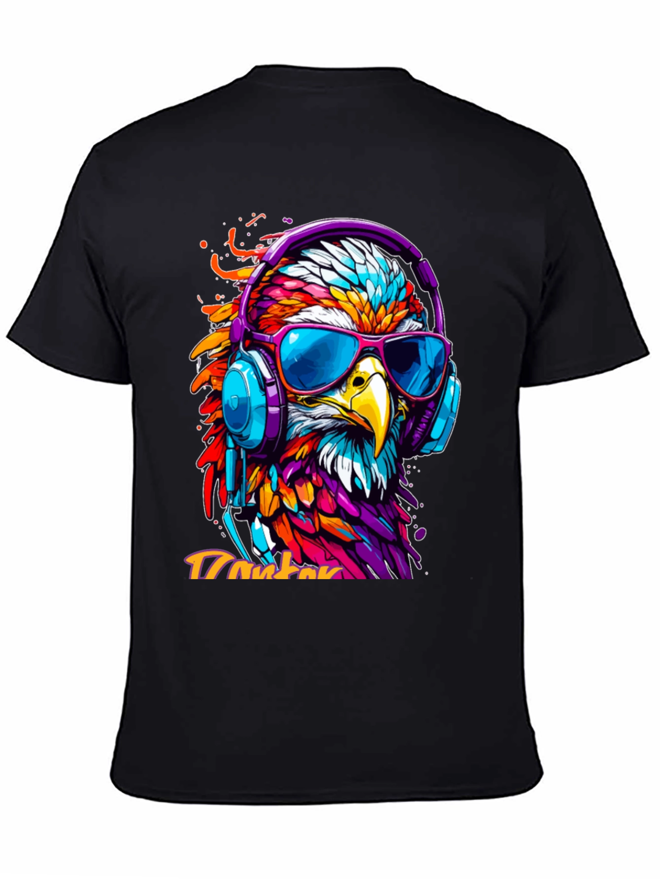 Cool Eagle Headphones Graphic Tee