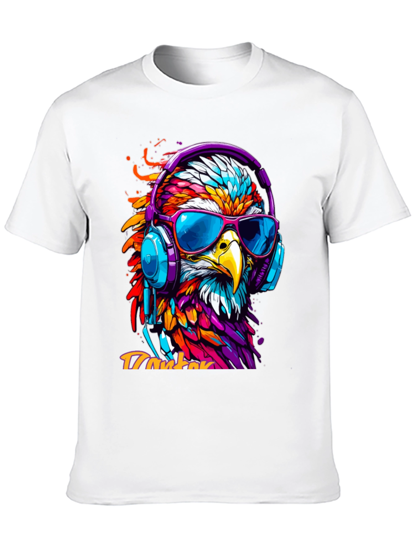 Cool Eagle Headphones Graphic Tee