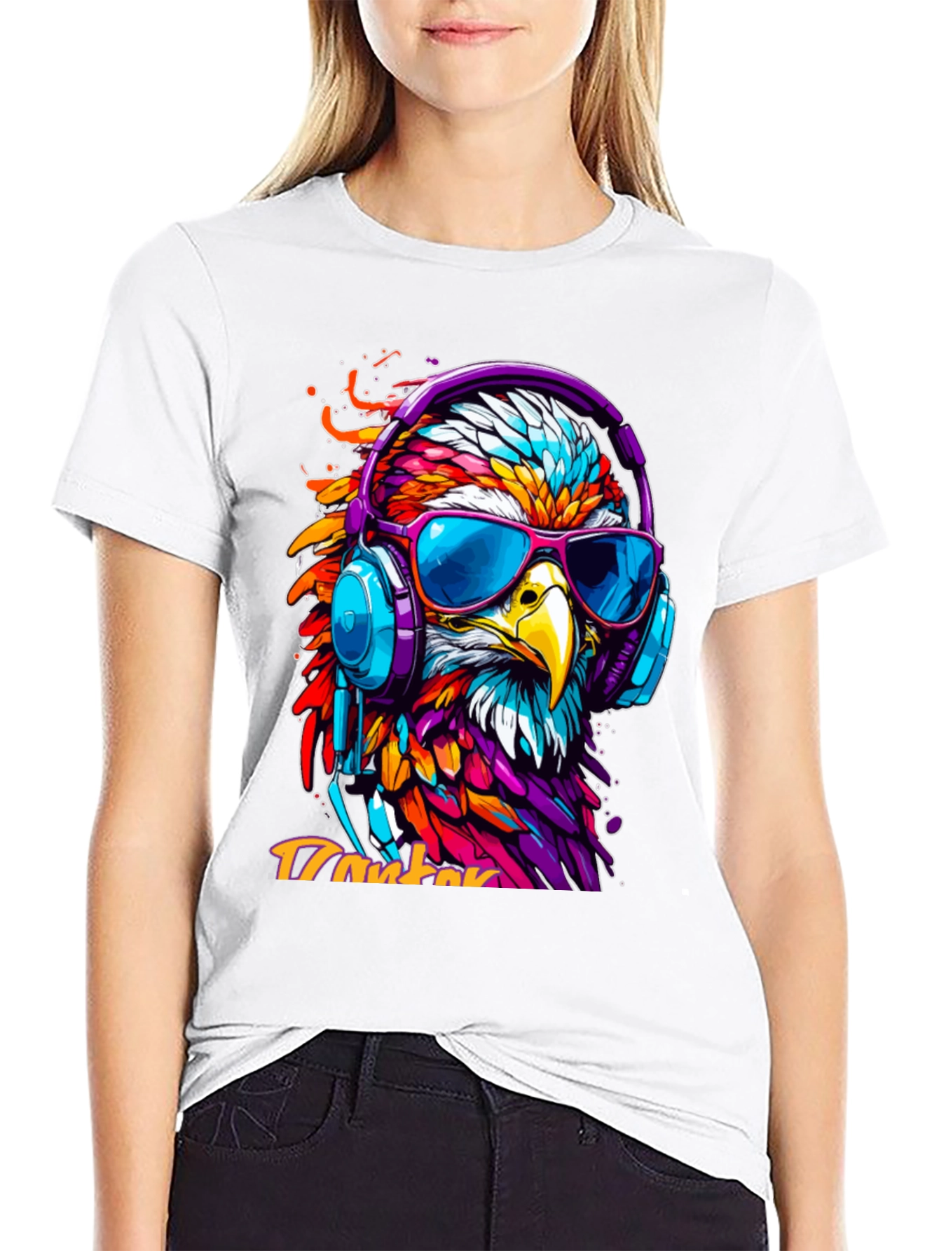 Cool Eagle Headphones Graphic Tee