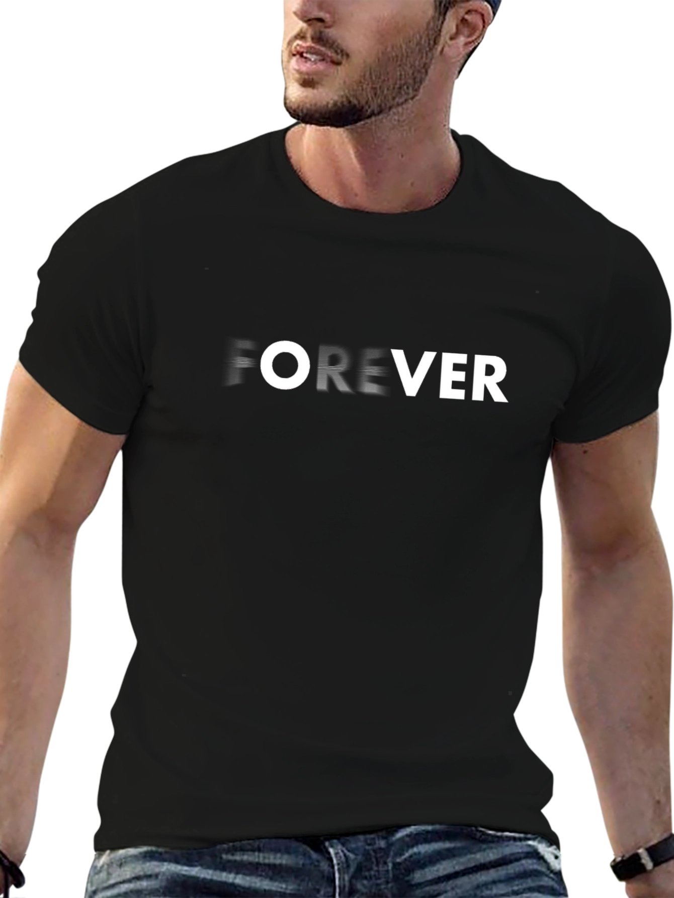 Forever Graphic Tee - Black Casual T-Shirt