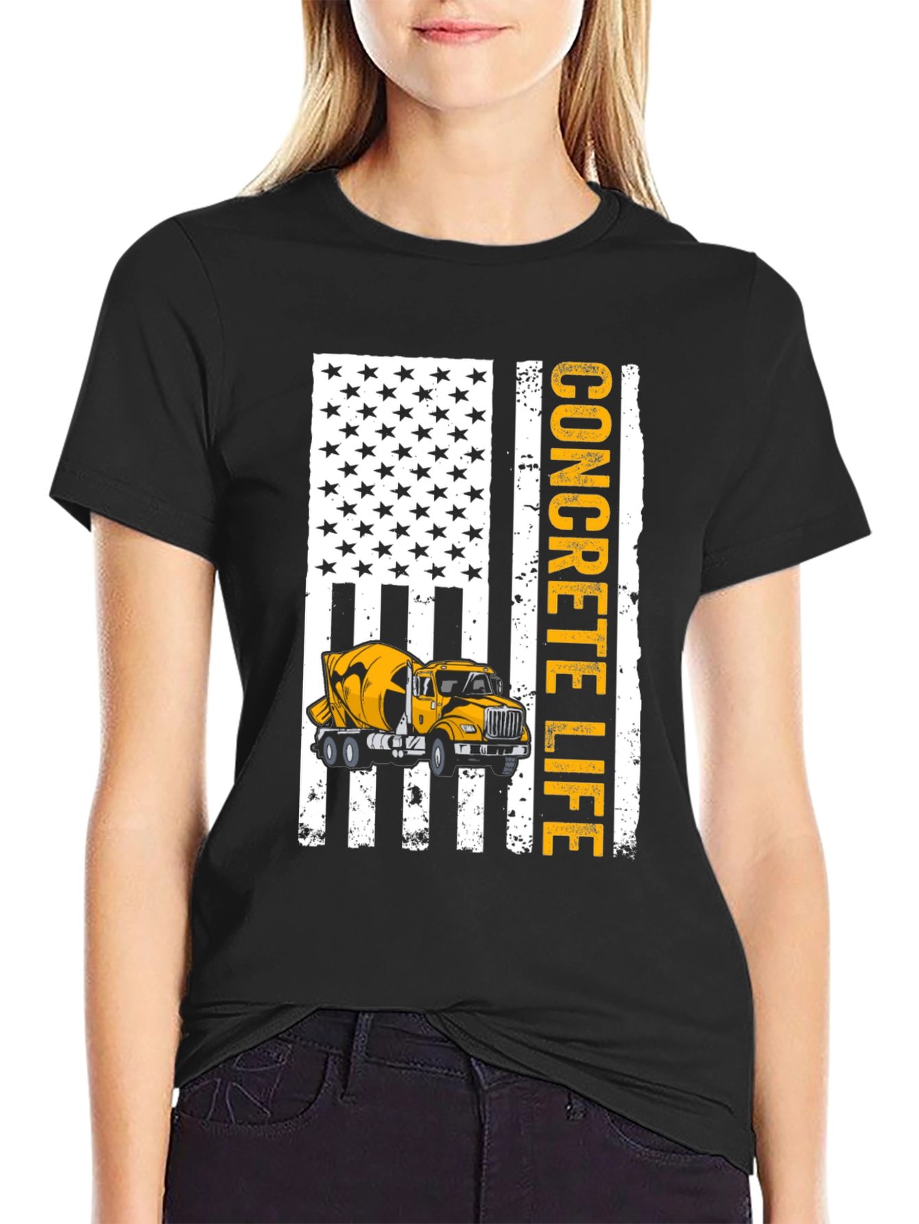 Concrete Life American Flag T-Shirt