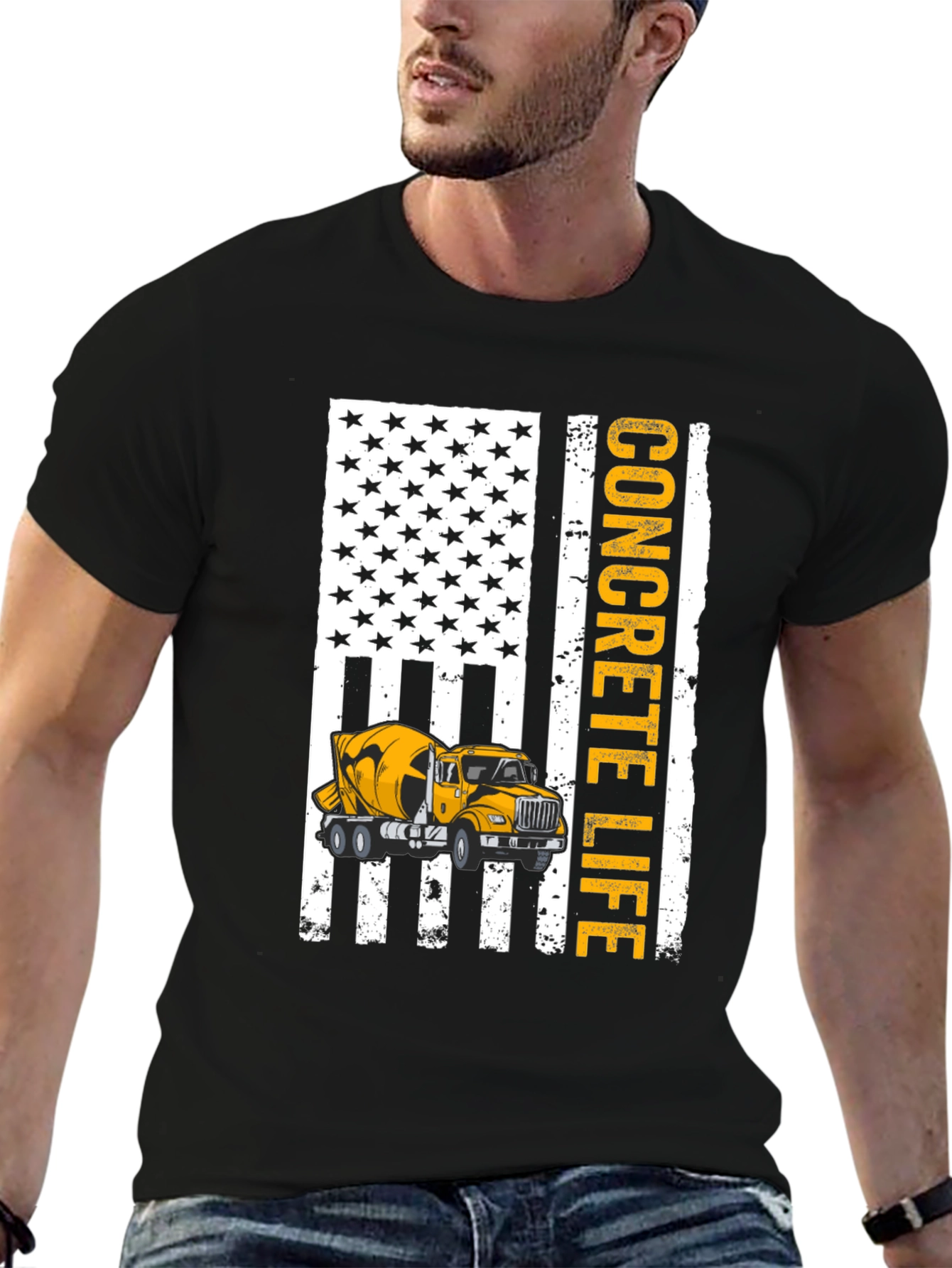 Concrete Life American Flag T-Shirt