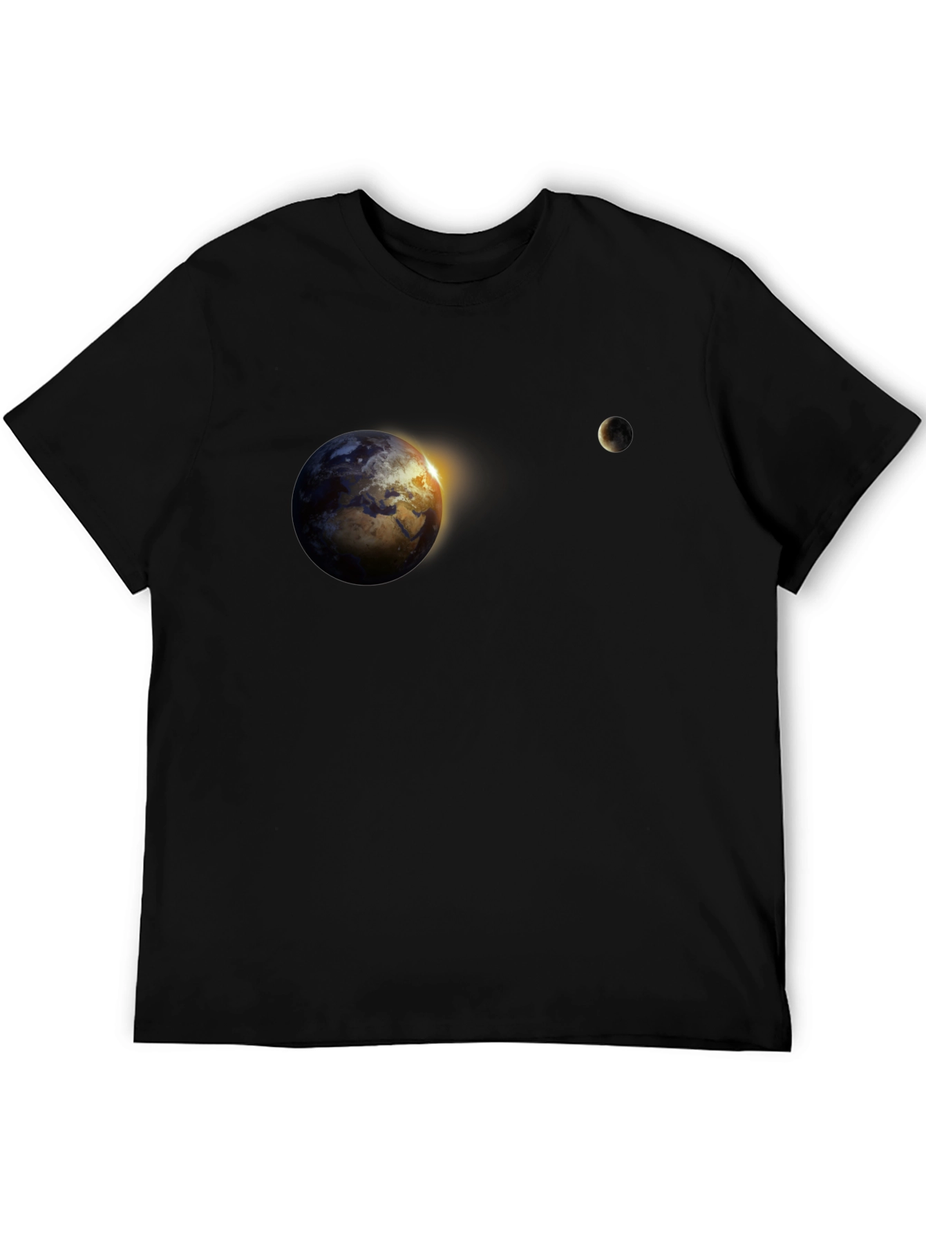 Earth & Moon Graphic Tee - Black