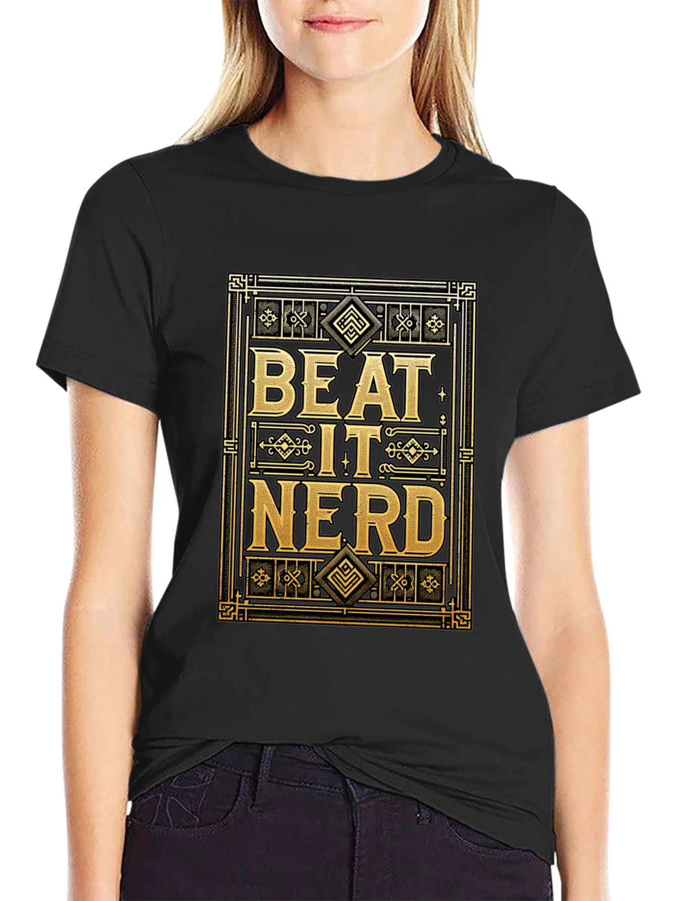Beat It Nerd Graphic Tee - Bold Statement T-Shirt