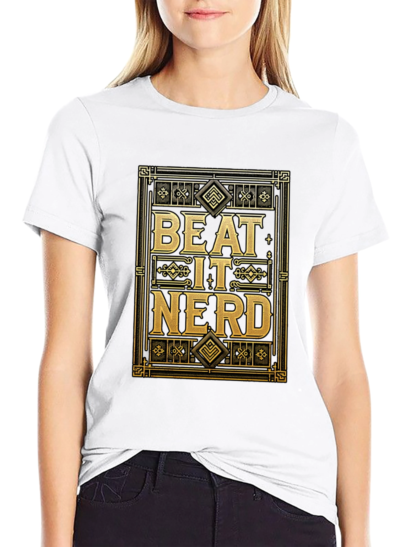 Beat It Nerd Graphic Tee - Bold Statement T-Shirt