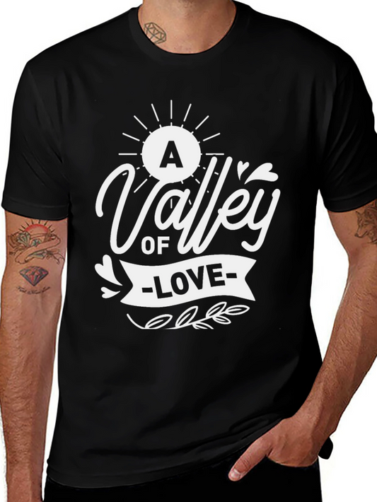 A Valley of Love Graphic Tee - Stylish Black T-Shirt