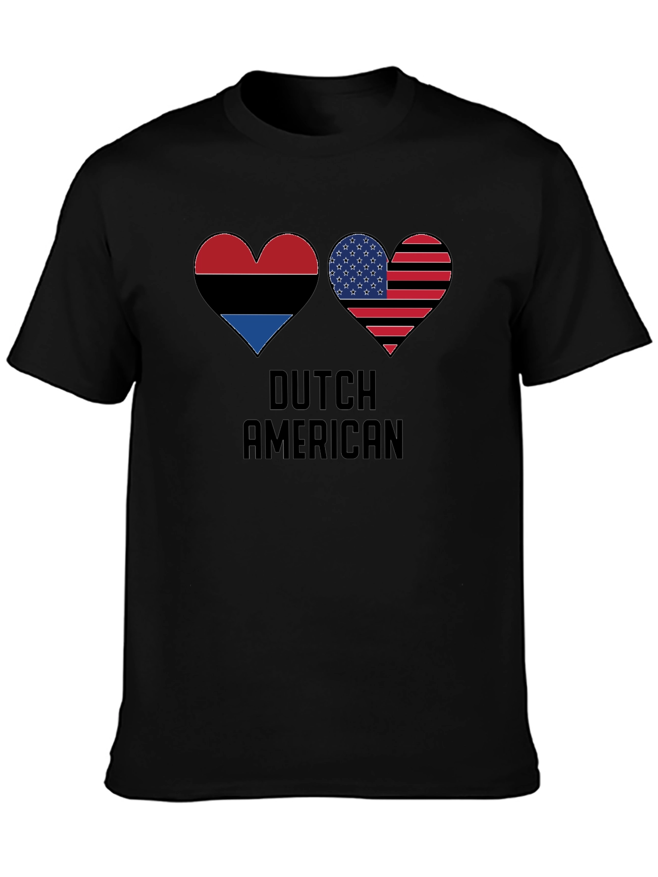 Dutch American Flag Heart T-Shirt