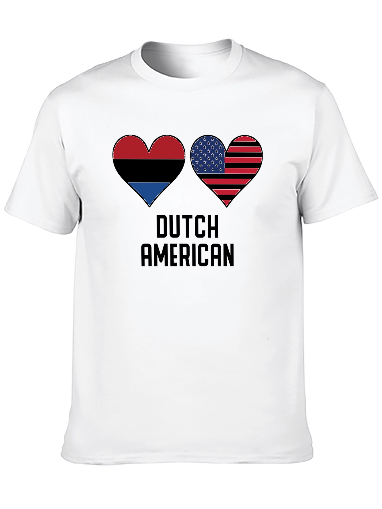 Dutch American Flag Heart T-Shirt