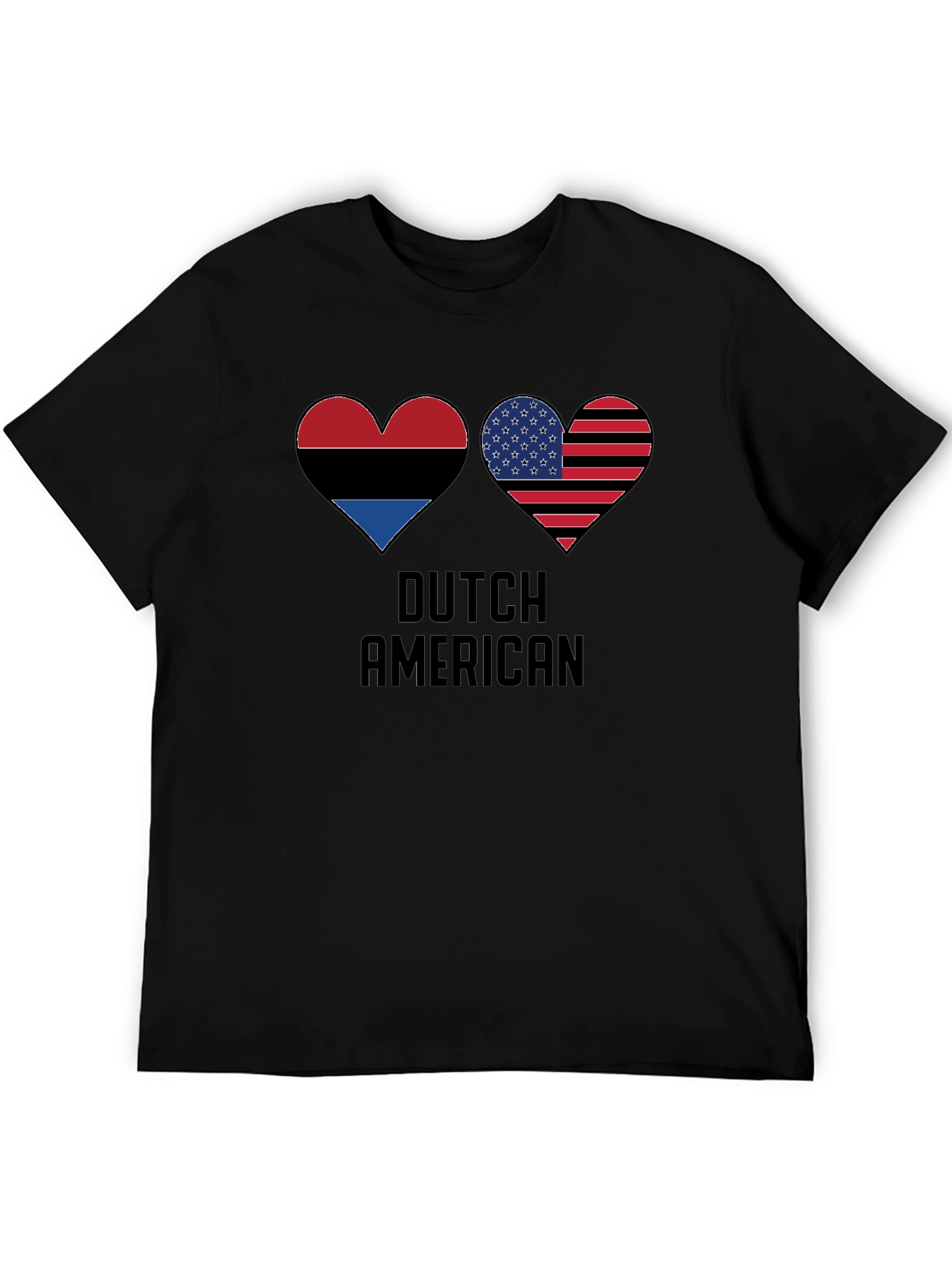 Dutch American Flag Heart T-Shirt