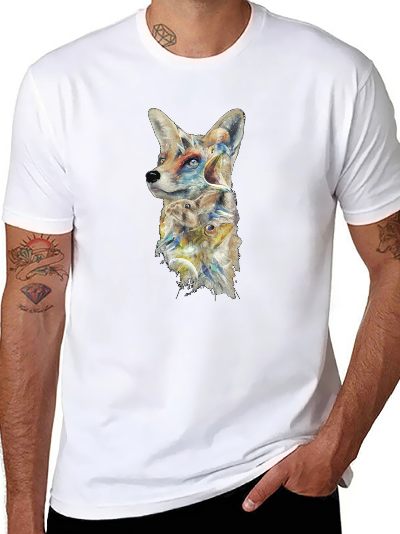 Animal Fusion Graphic Tee - Black
