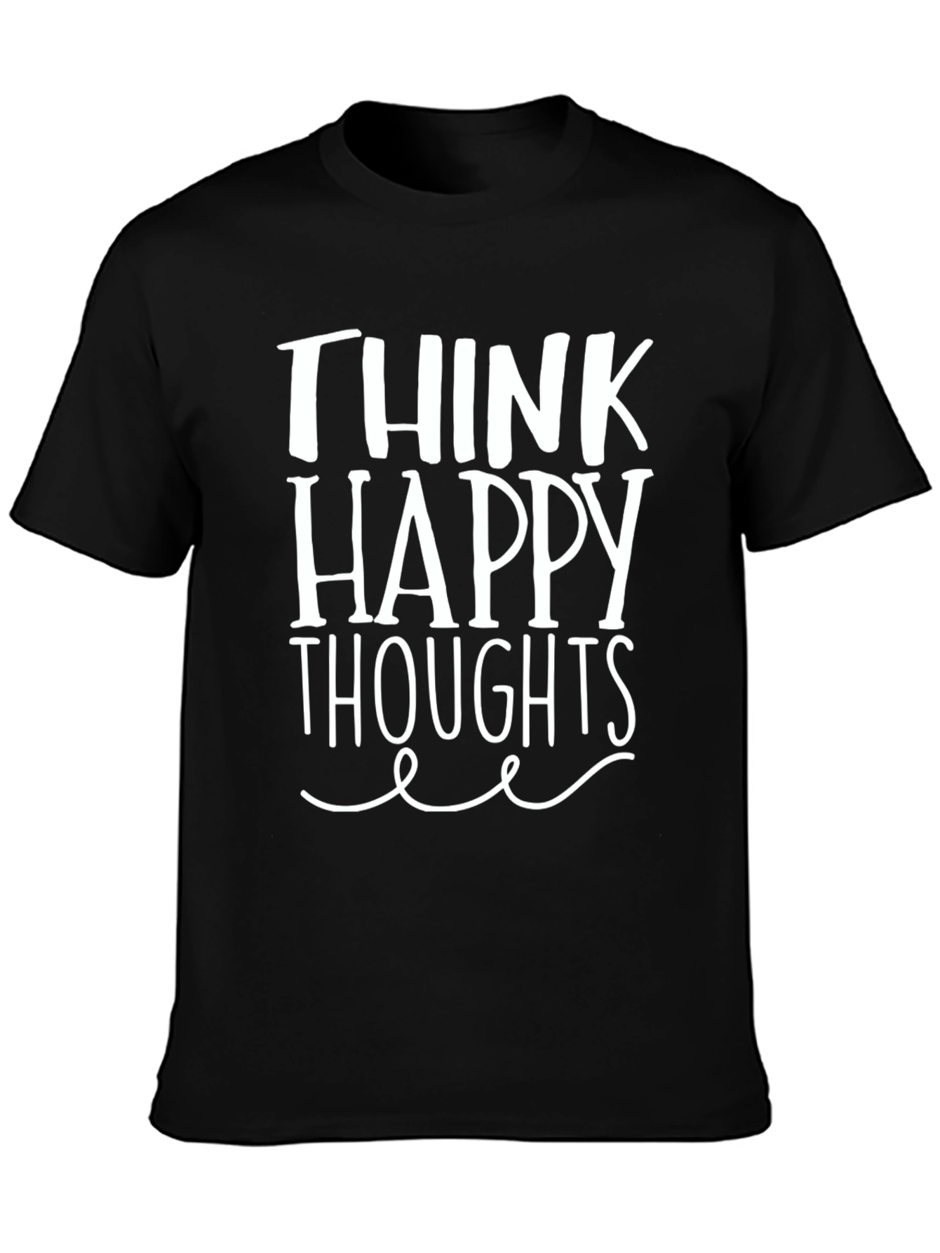 Think Happy Thoughts Graphic Tee - Black
