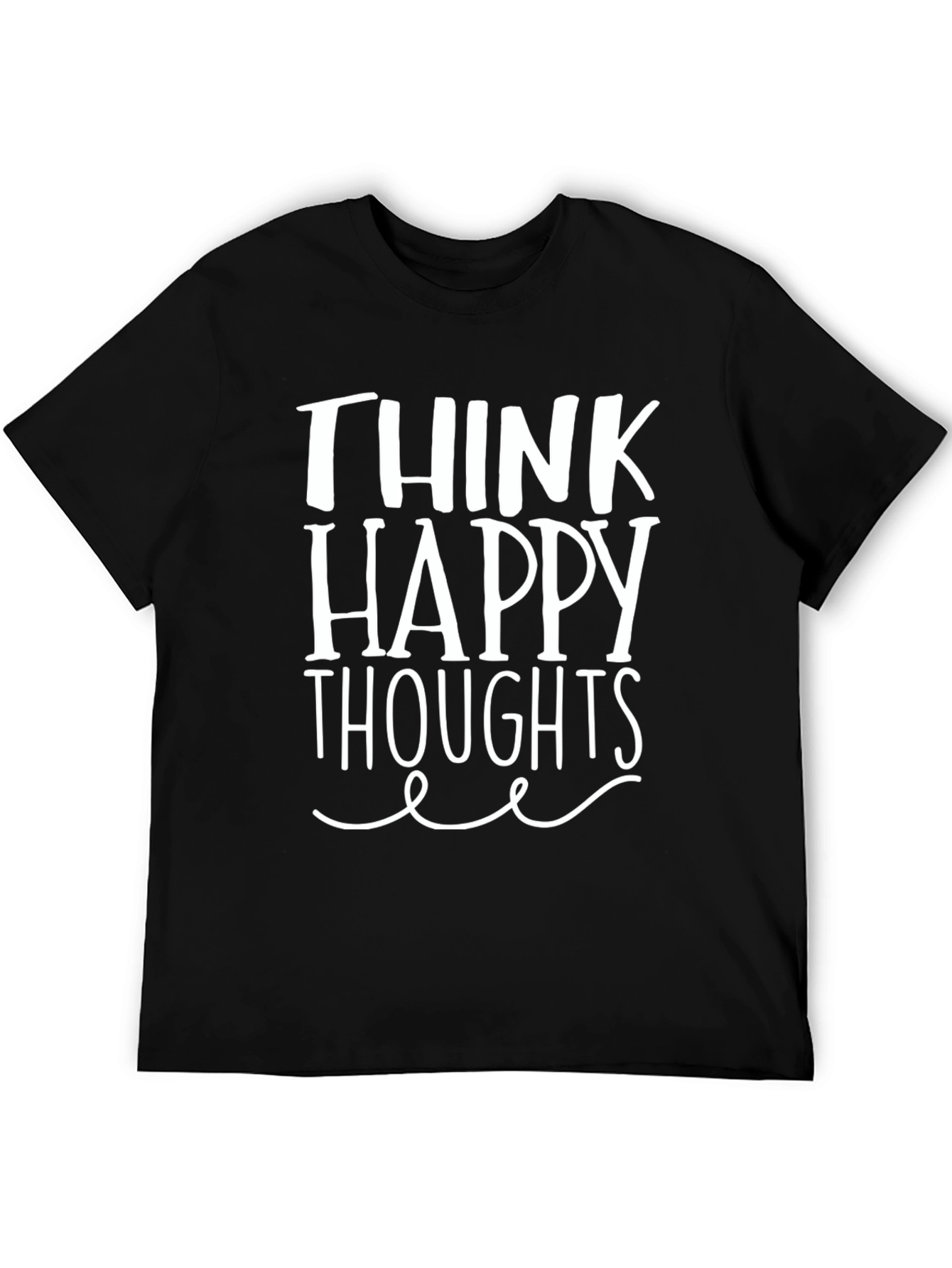 Think Happy Thoughts Graphic Tee - Black