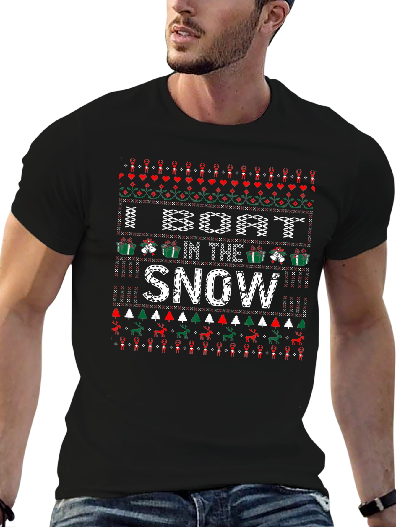 Funny Ugly Christmas Sweater Style T-Shirt