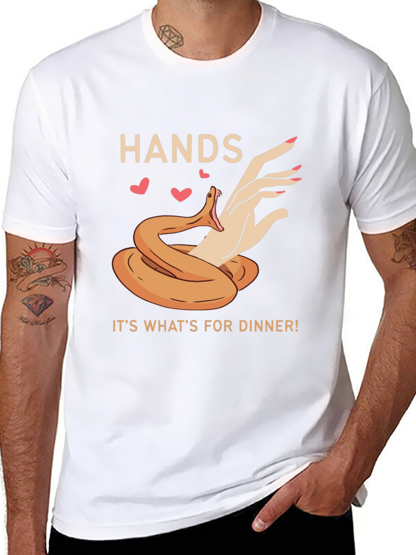 Hands for Dinner T-Shirt - Snake Graphic Tee