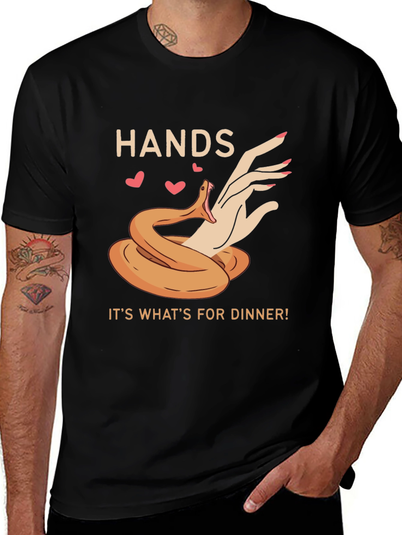 Hands for Dinner T-Shirt - Snake Graphic Tee