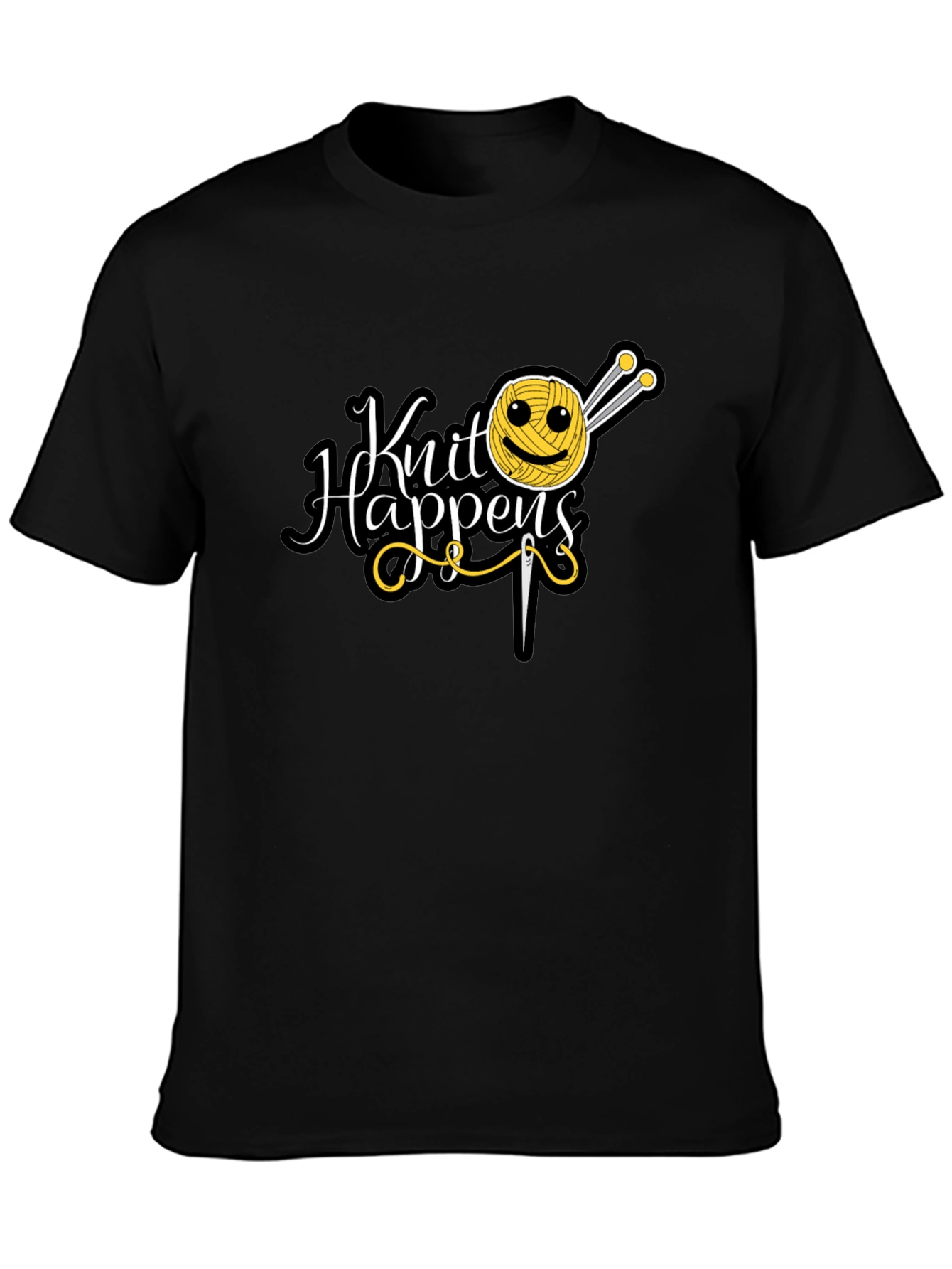 Knit Happens Graphic Tee - Knitting Lovers T-Shirt