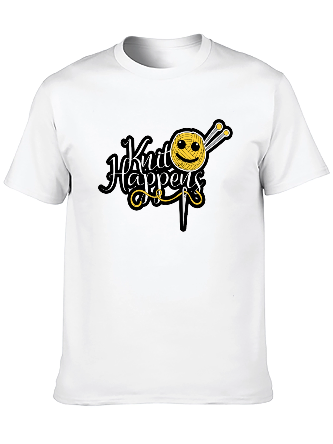 Knit Happens Graphic Tee - Knitting Lovers T-Shirt