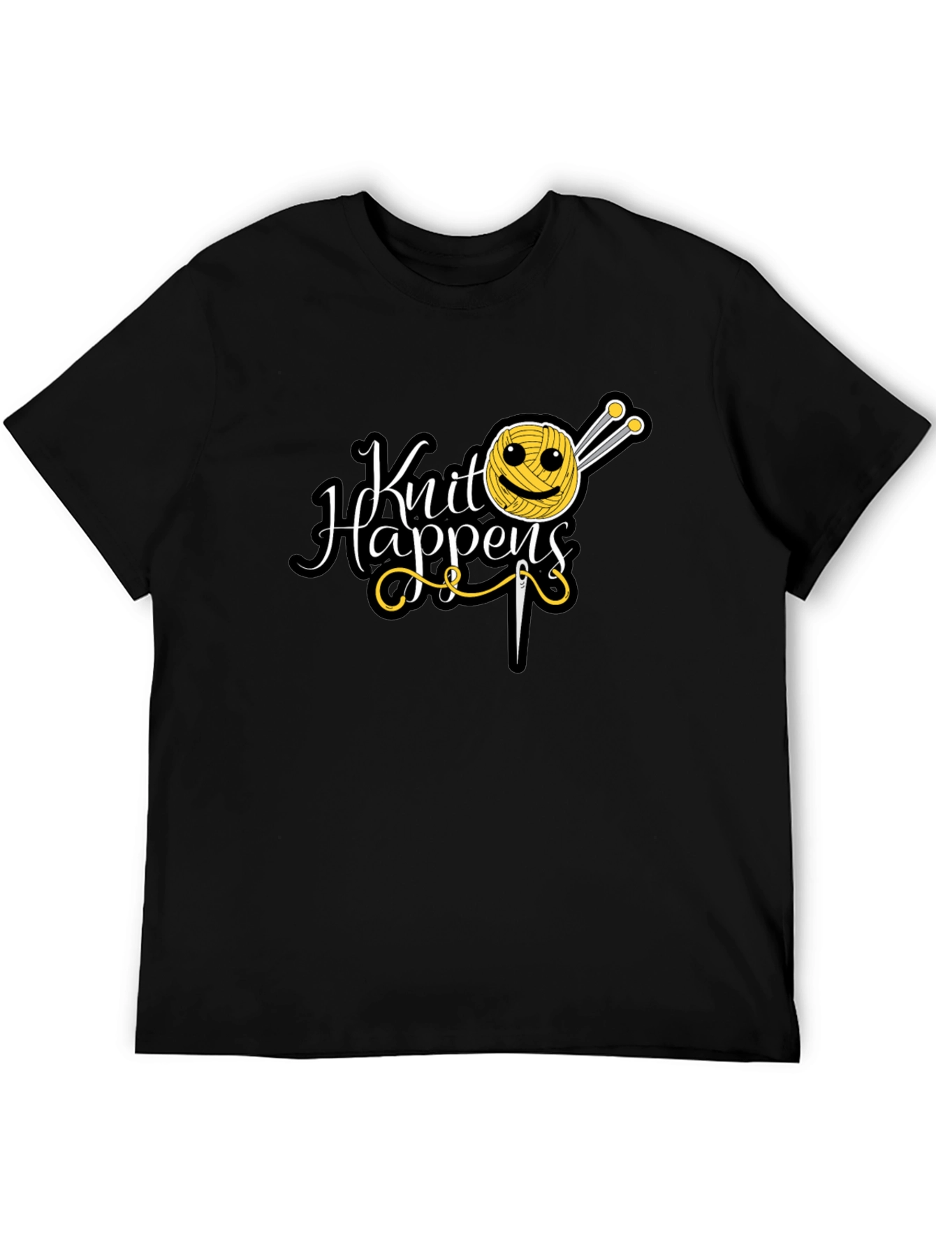 Knit Happens Graphic Tee - Knitting Lovers T-Shirt