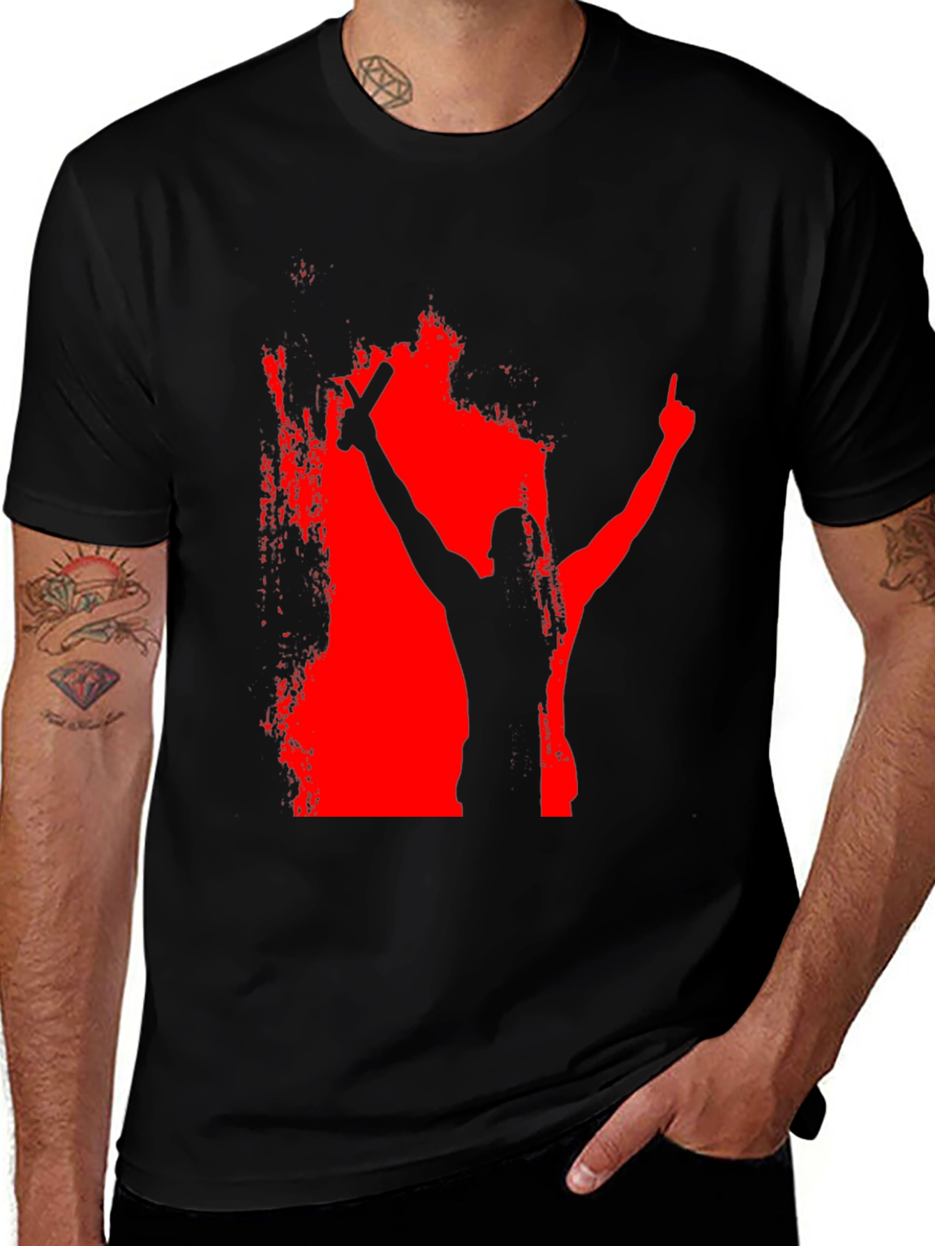 Silhouette Rockstar Black T-Shirt
