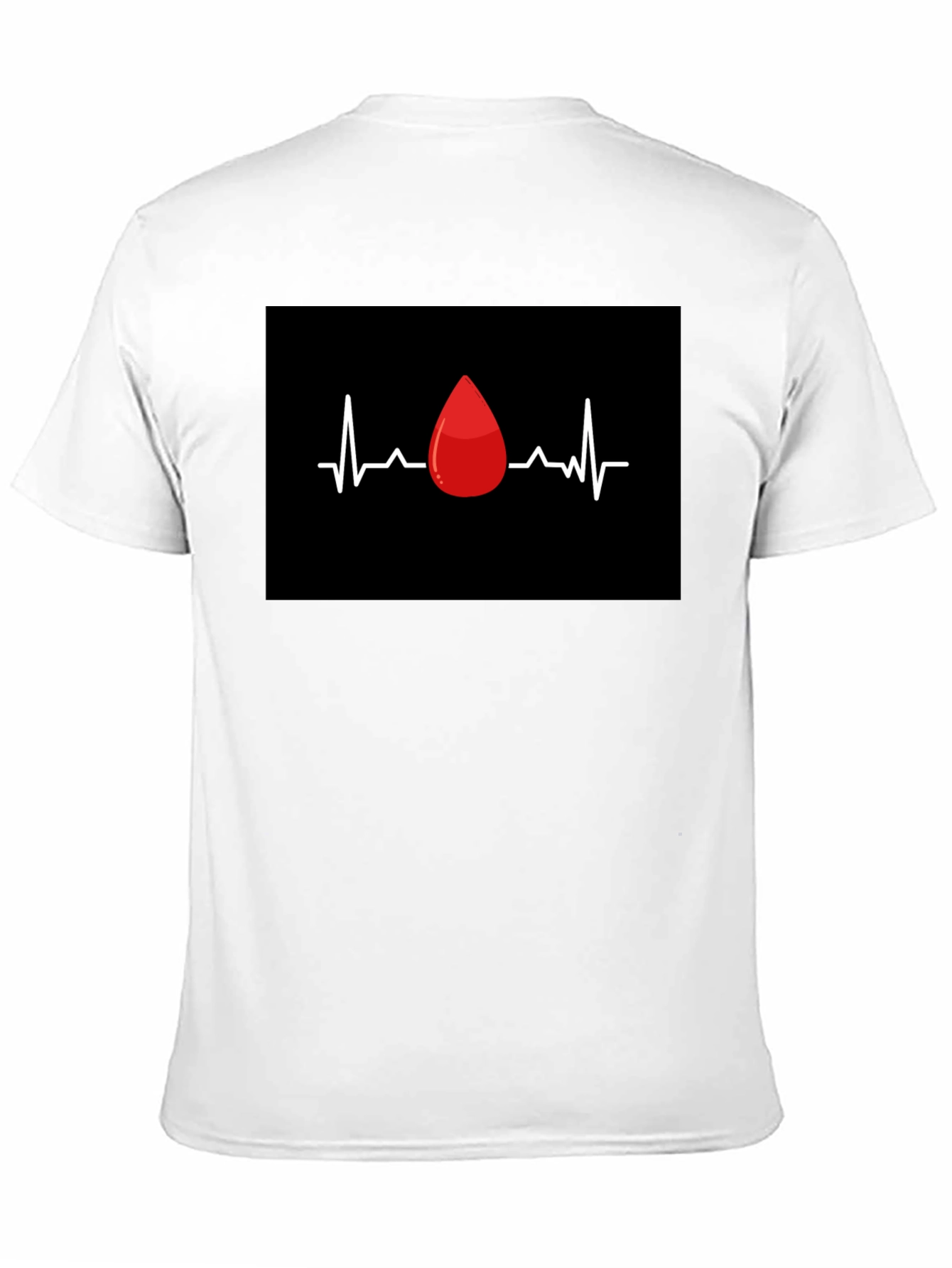 Blood Drop Heartbeat Graphic Tee