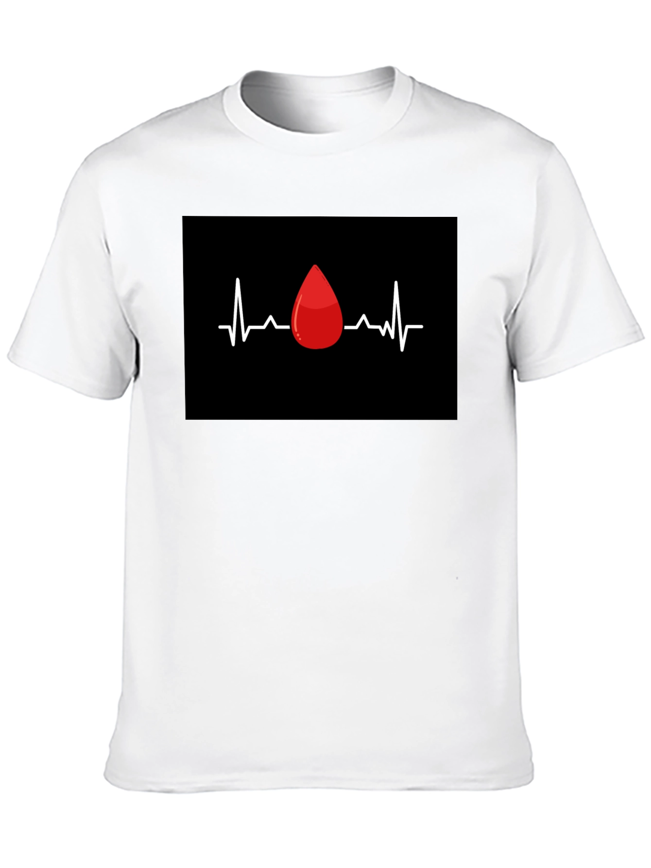 Blood Drop Heartbeat Graphic Tee