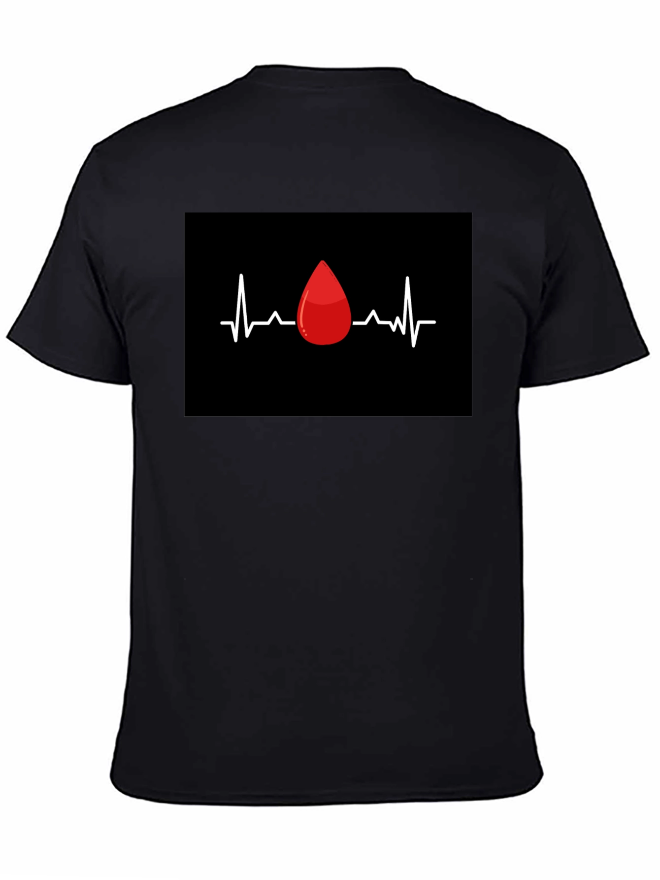 Blood Drop Heartbeat Graphic Tee