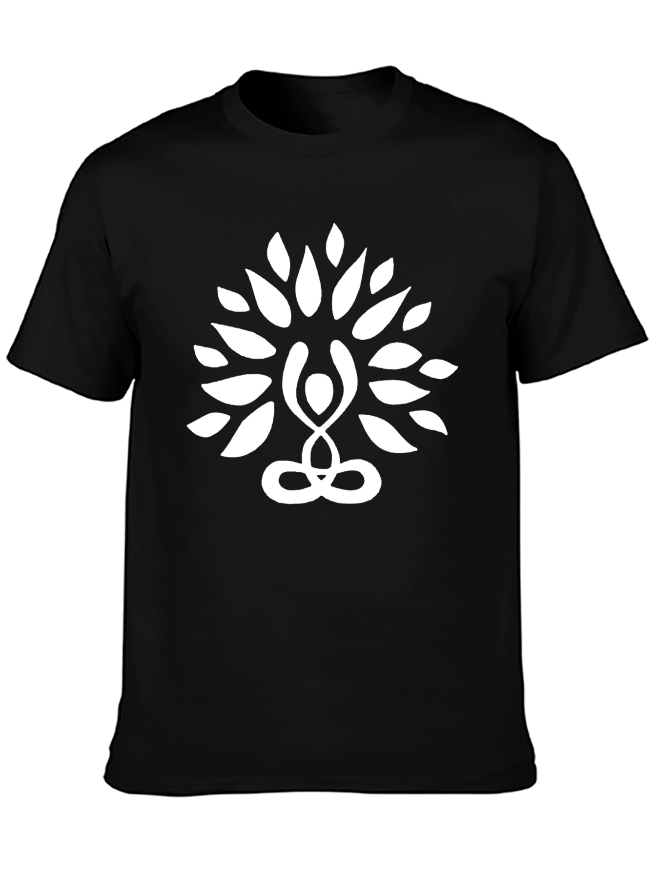 Yoga Tree Graphic Tee - Mens Black Cotton T-Shirt