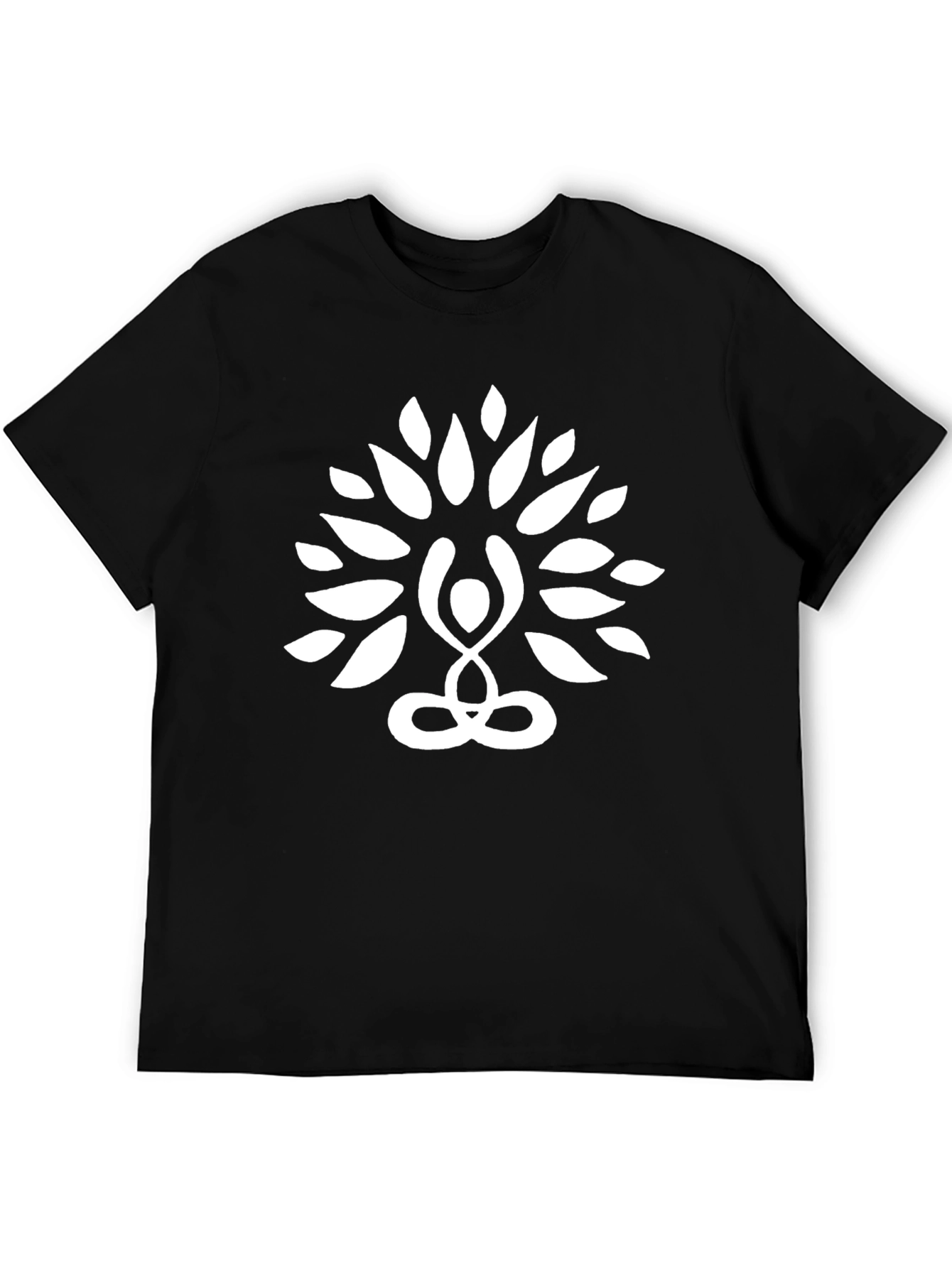 Yoga Tree Graphic Tee - Mens Black Cotton T-Shirt