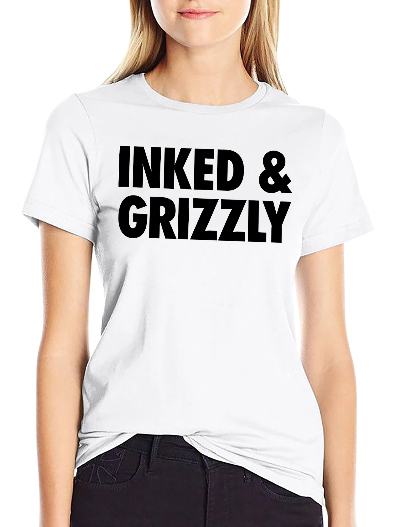 Inked & Grizzly Black Graphic Tee