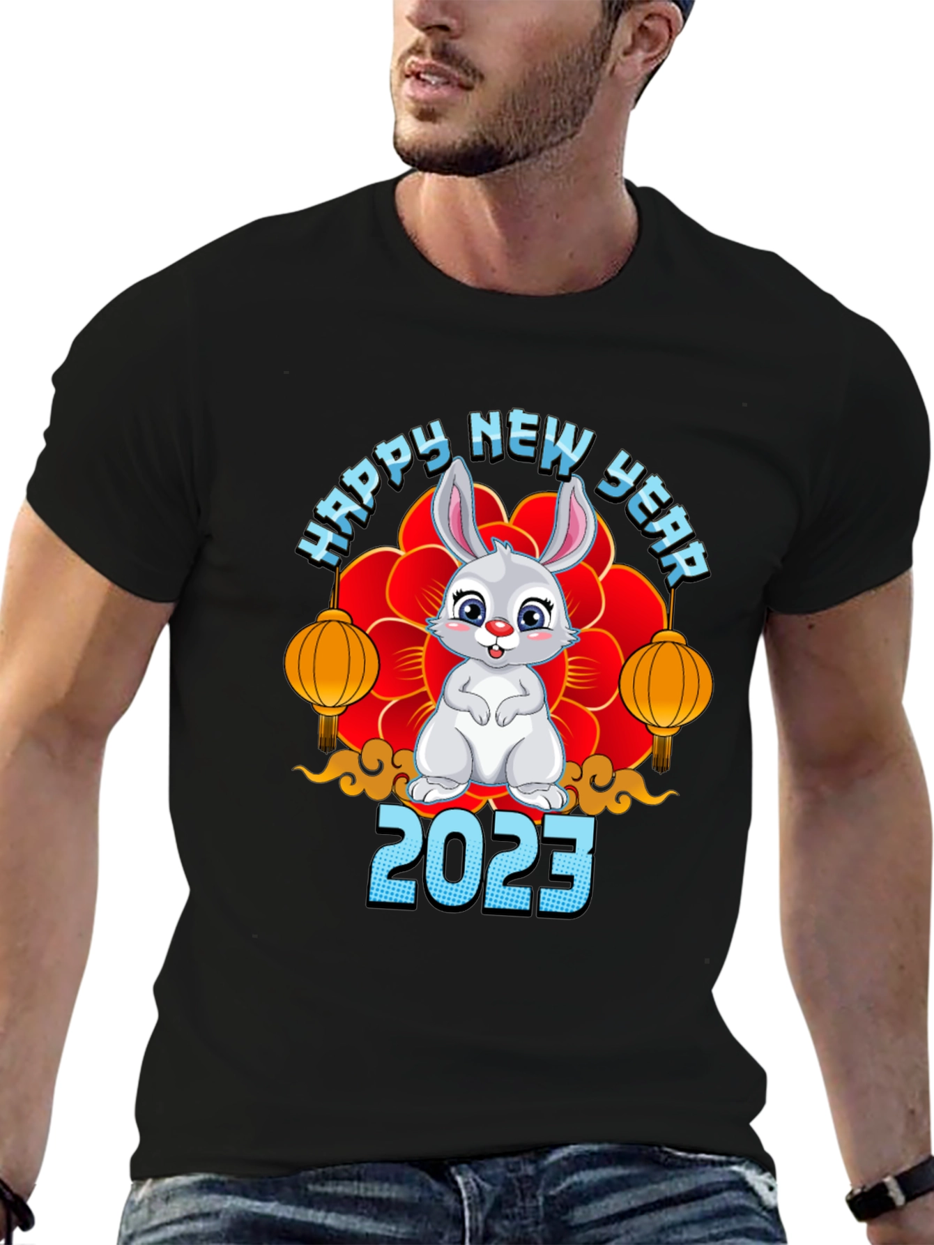 Happy New Year 2023 Rabbit Graphic Tee
