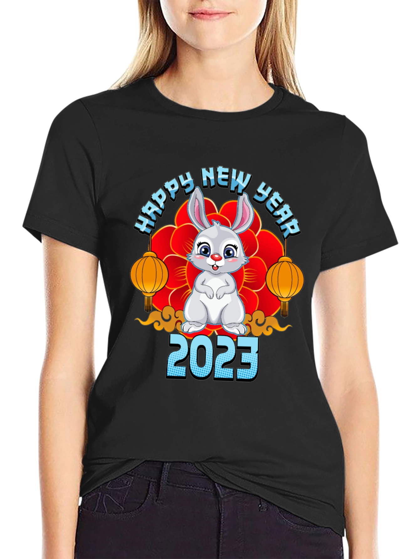 Happy New Year 2023 Rabbit Graphic Tee