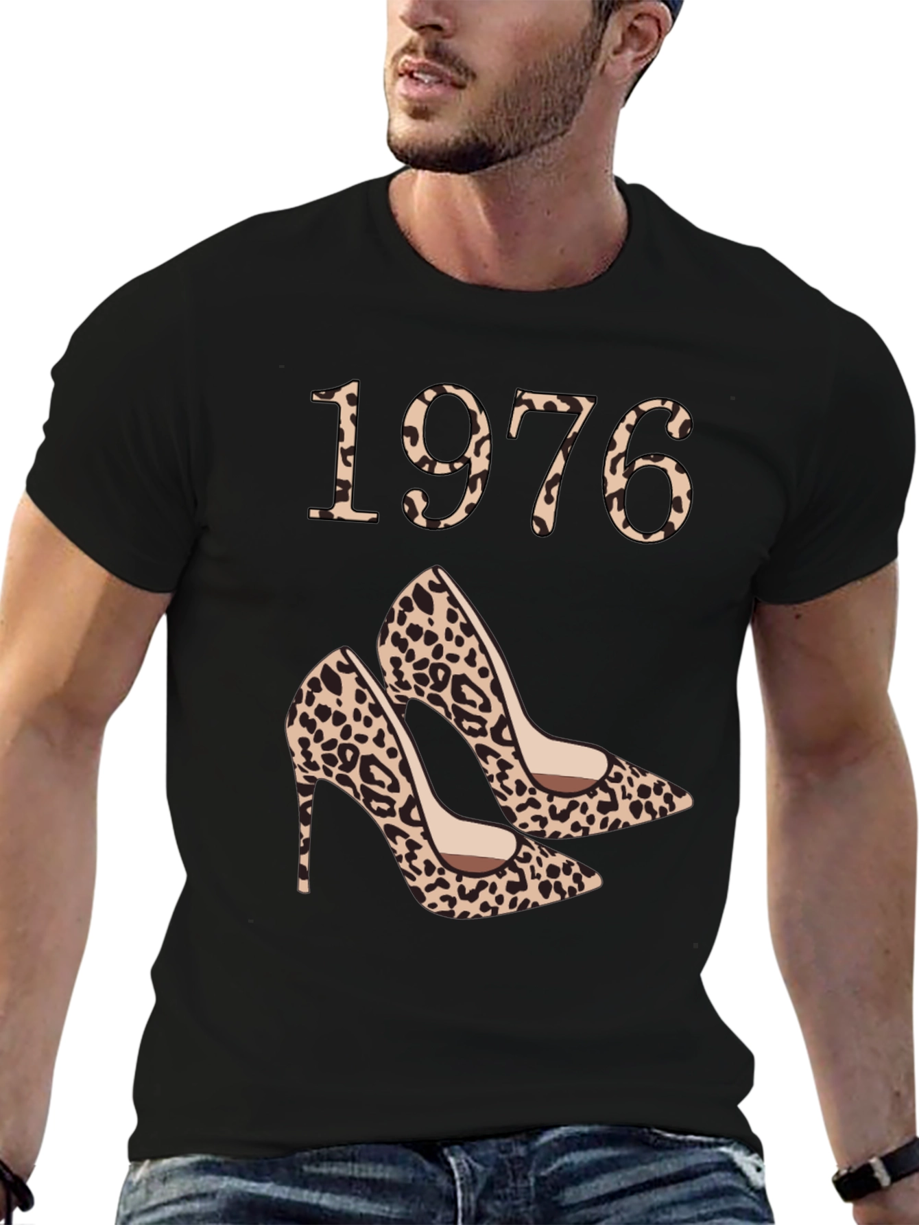 Leopard Print 1976 Stiletto T-Shirt