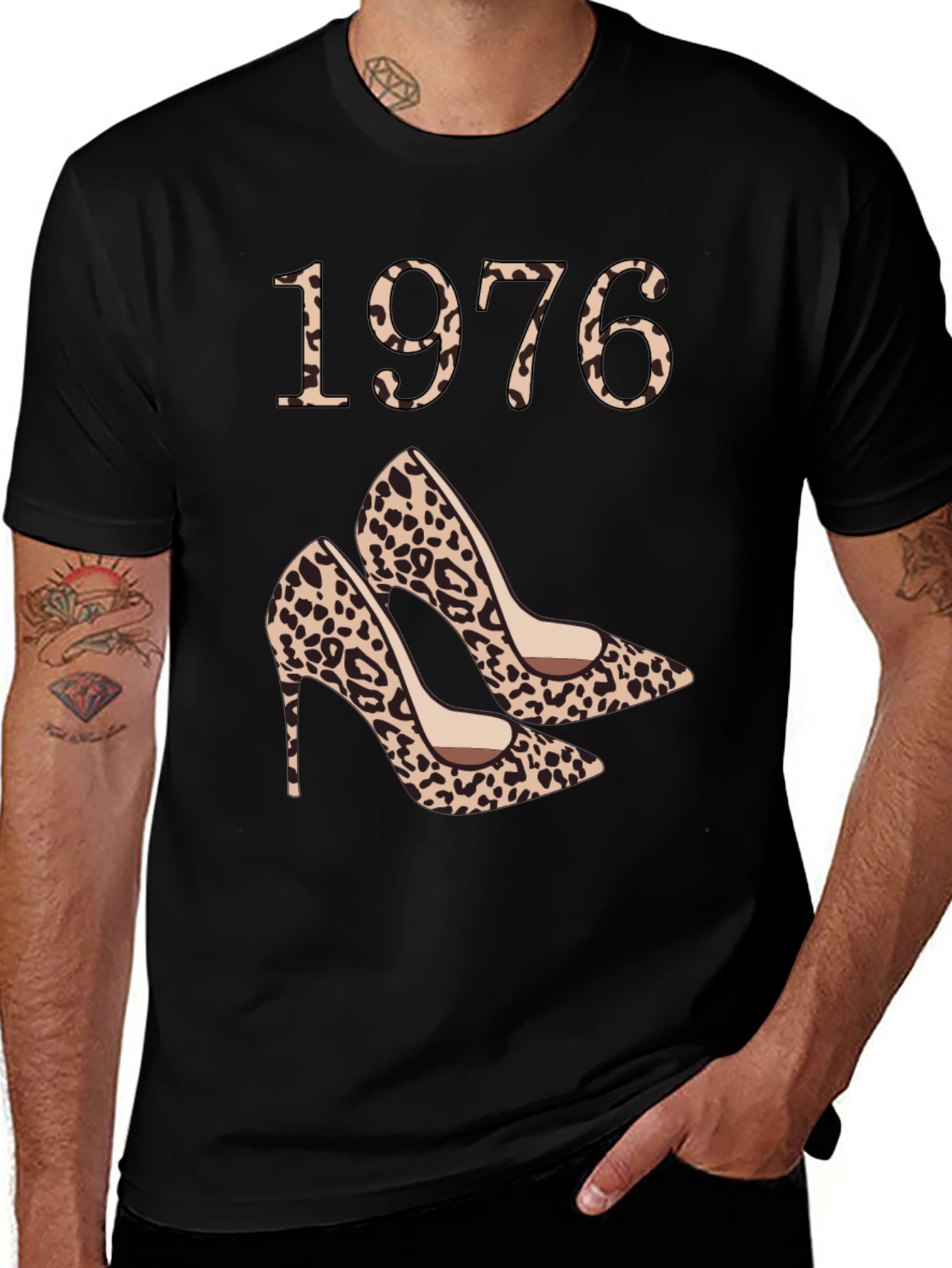 Leopard Print 1976 Stiletto T-Shirt