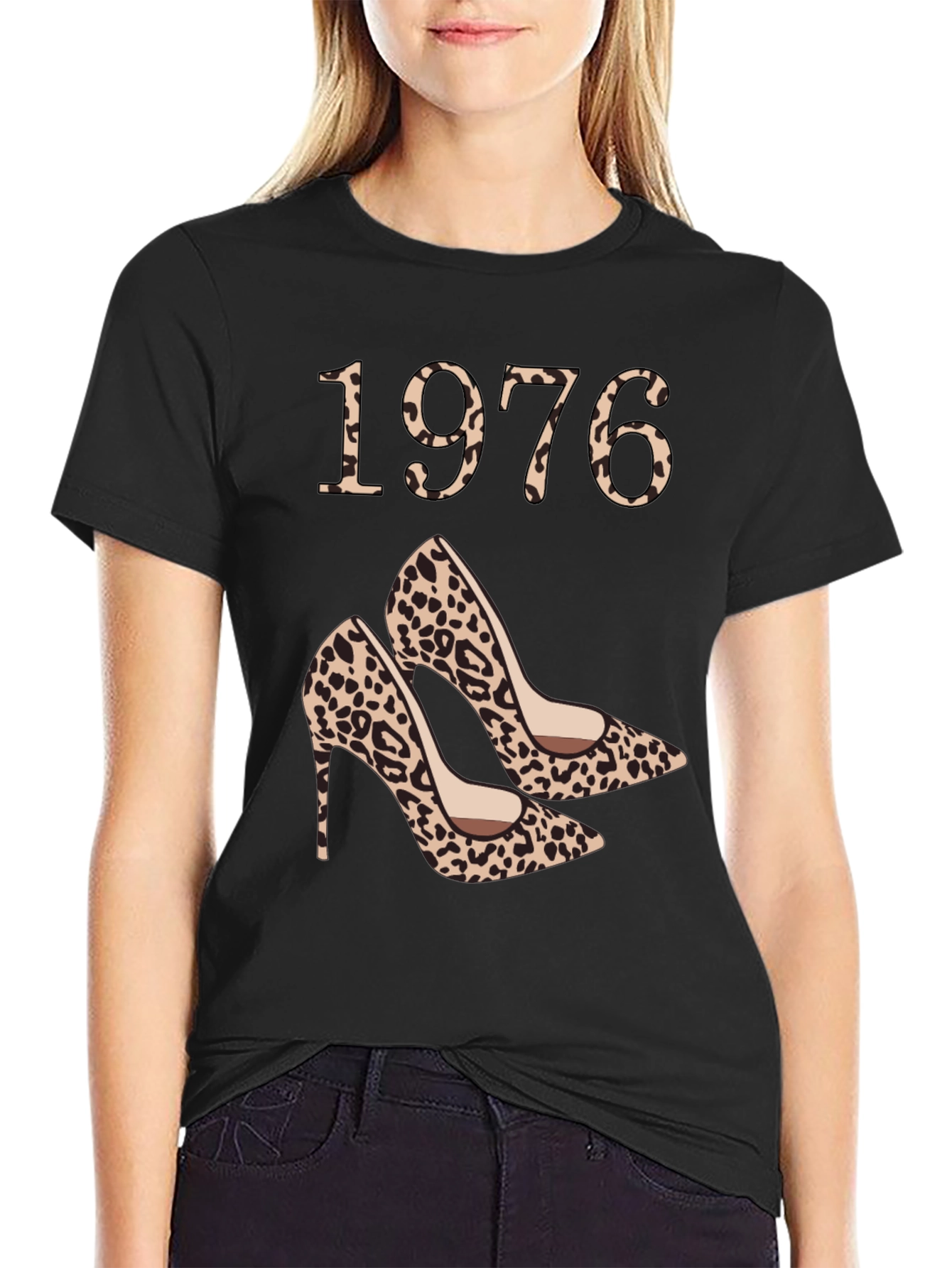 Leopard Print 1976 Stiletto T-Shirt
