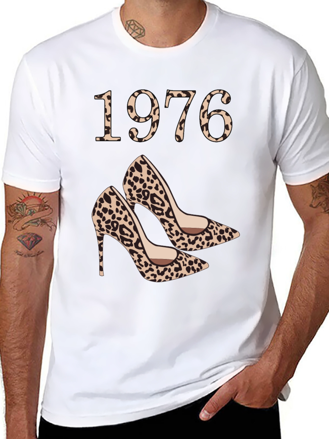 Leopard Print 1976 Stiletto T-Shirt