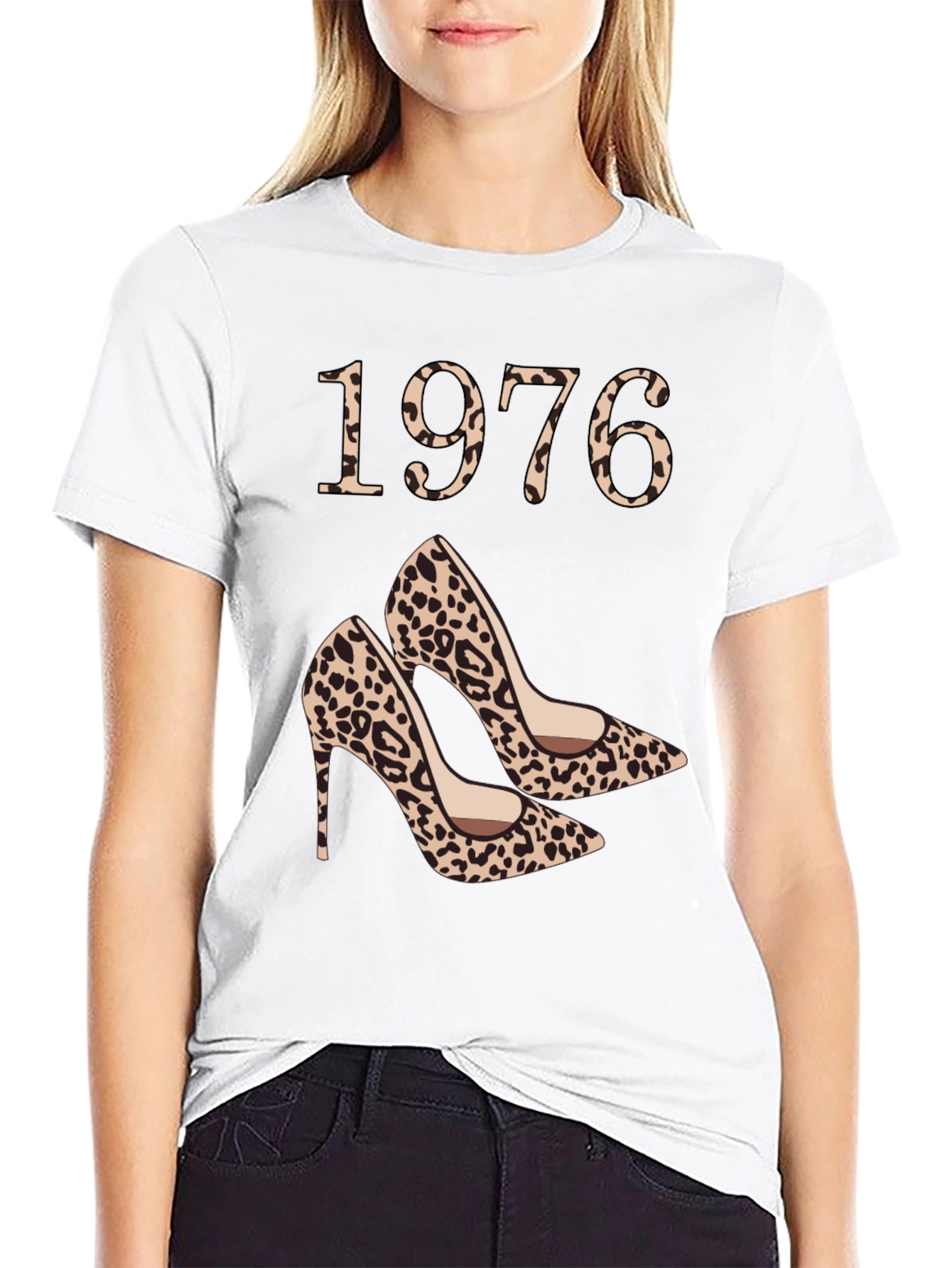 Leopard Print 1976 Stiletto T-Shirt