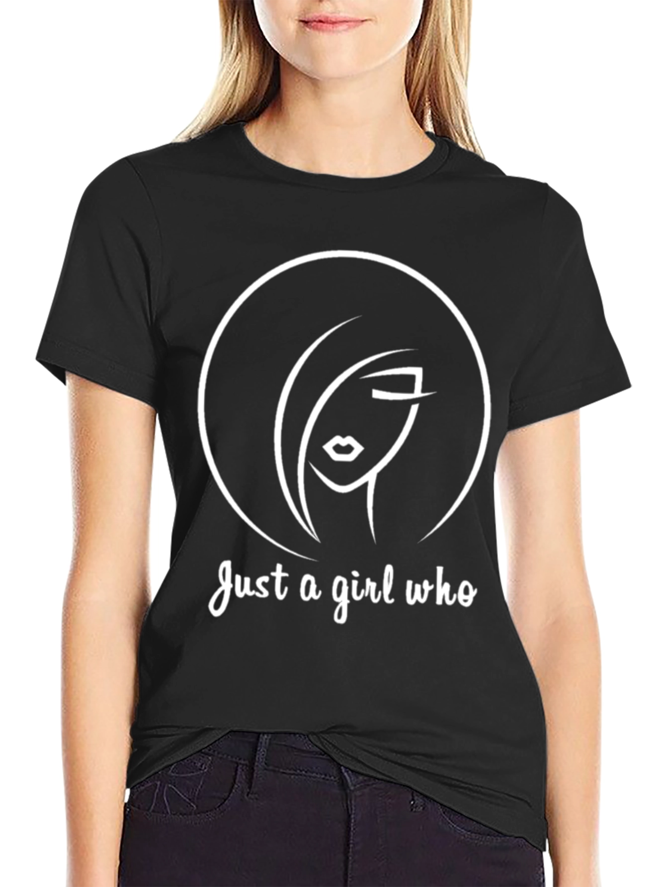 Just a Girl Who: Graphic Print T-Shirt