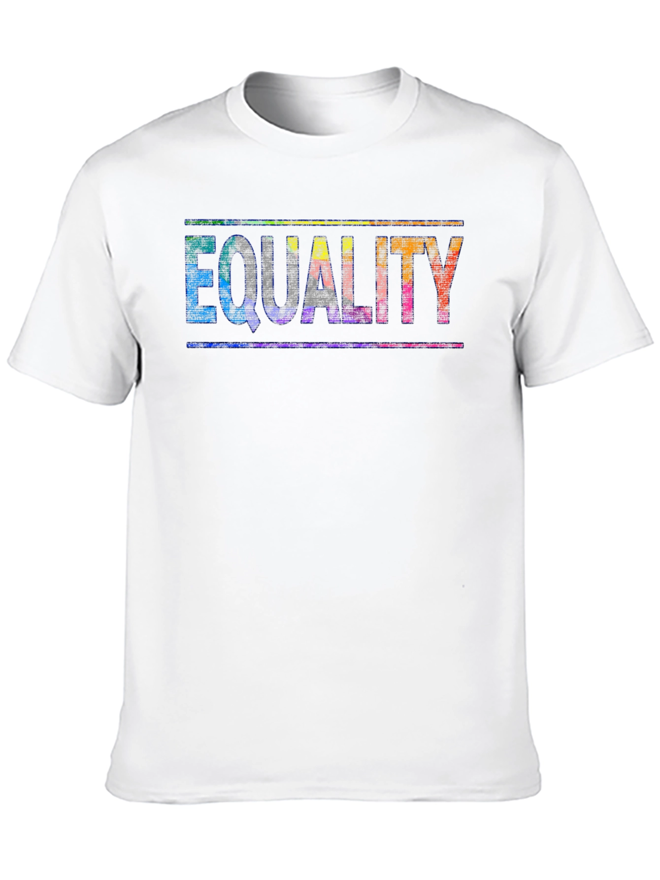 Equality Rainbow Print Black T-Shirt