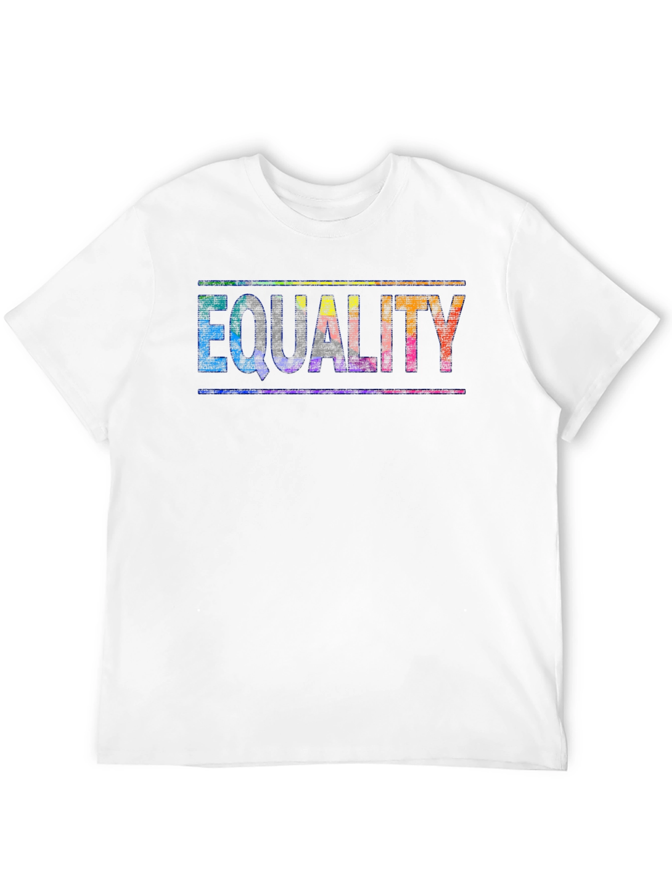 Equality Rainbow Print Black T-Shirt