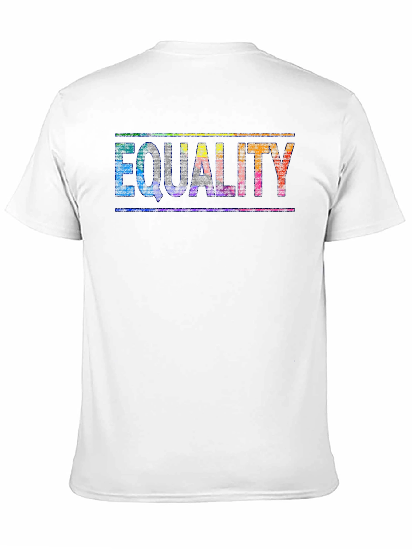 Equality Rainbow Print Black T-Shirt