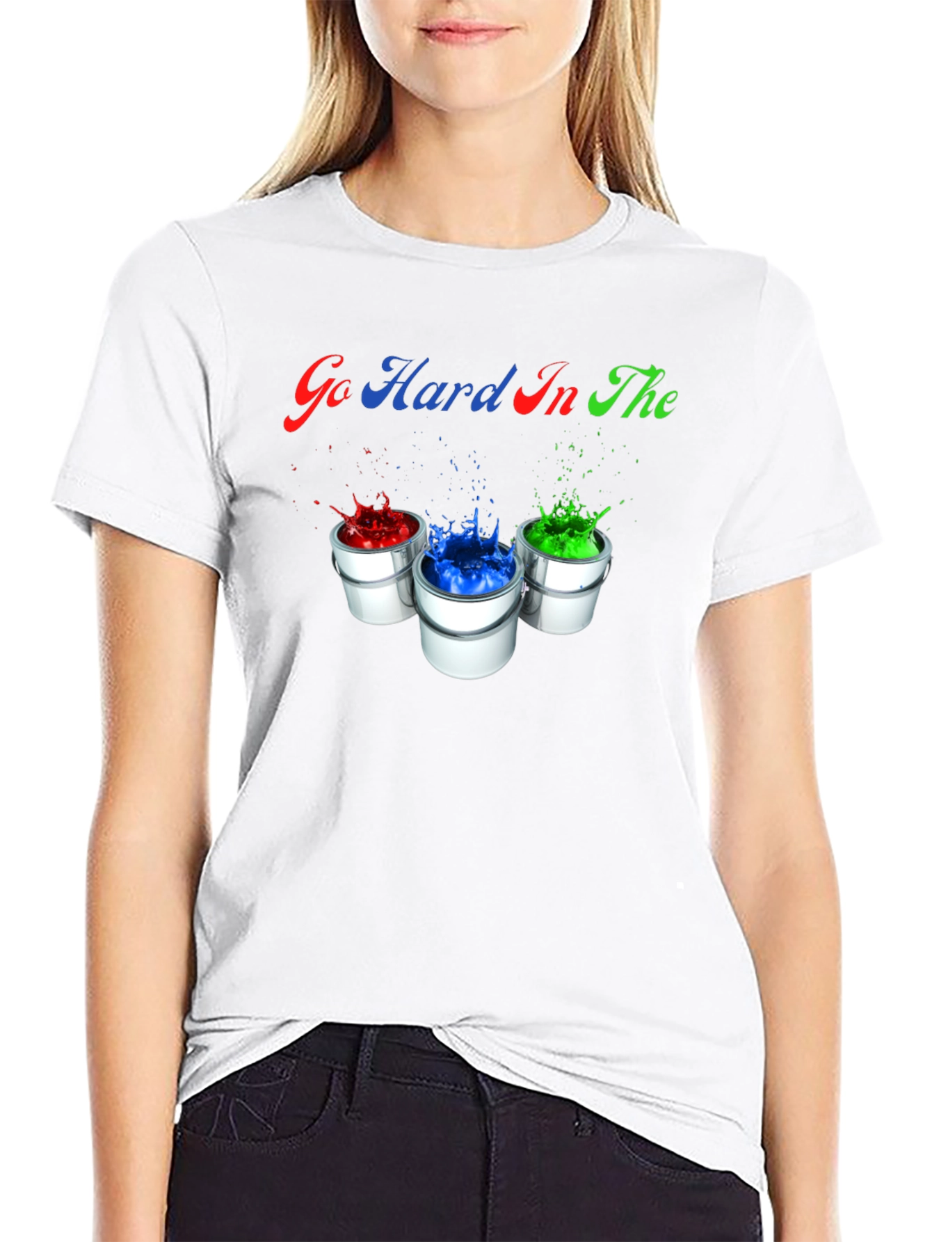 Go Hard In The Paint Splatter T-Shirt