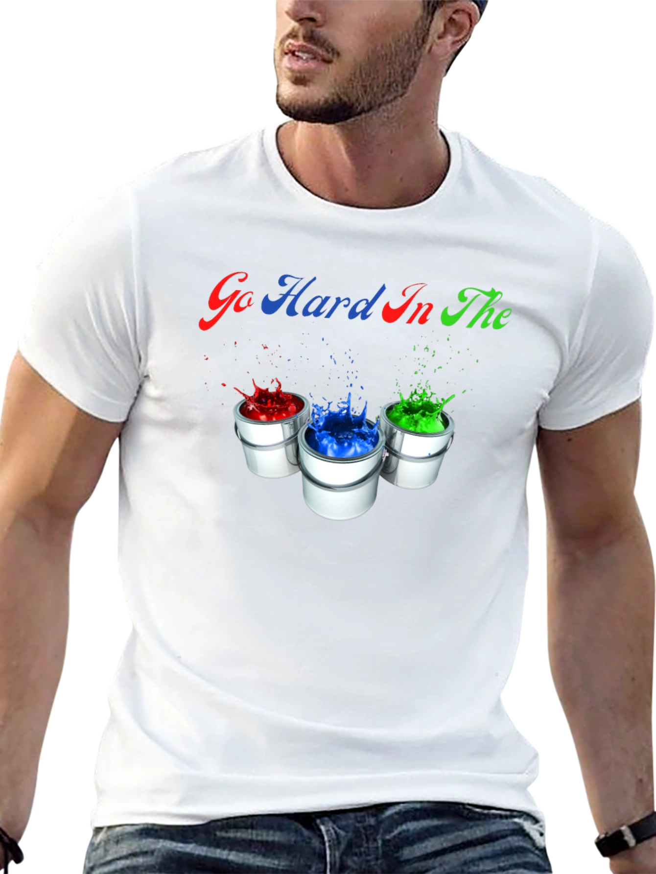 Go Hard In The Paint Splatter T-Shirt