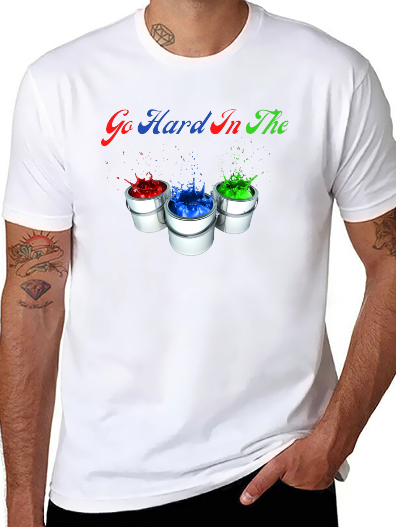 Go Hard In The Paint Splatter T-Shirt