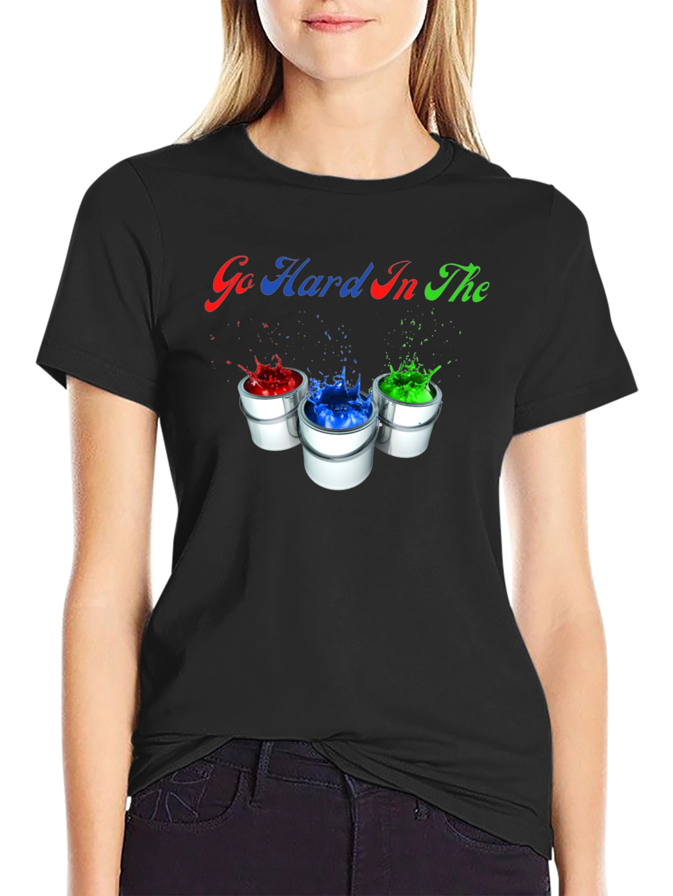 Go Hard In The Paint Splatter T-Shirt