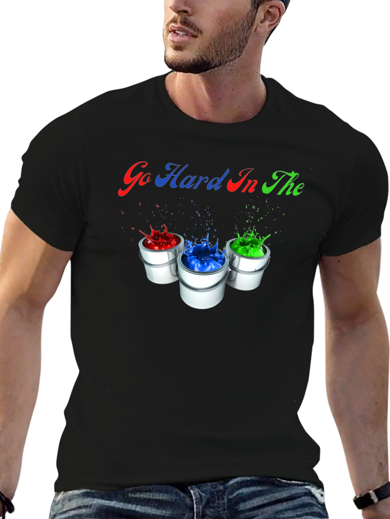 Go Hard In The Paint Splatter T-Shirt