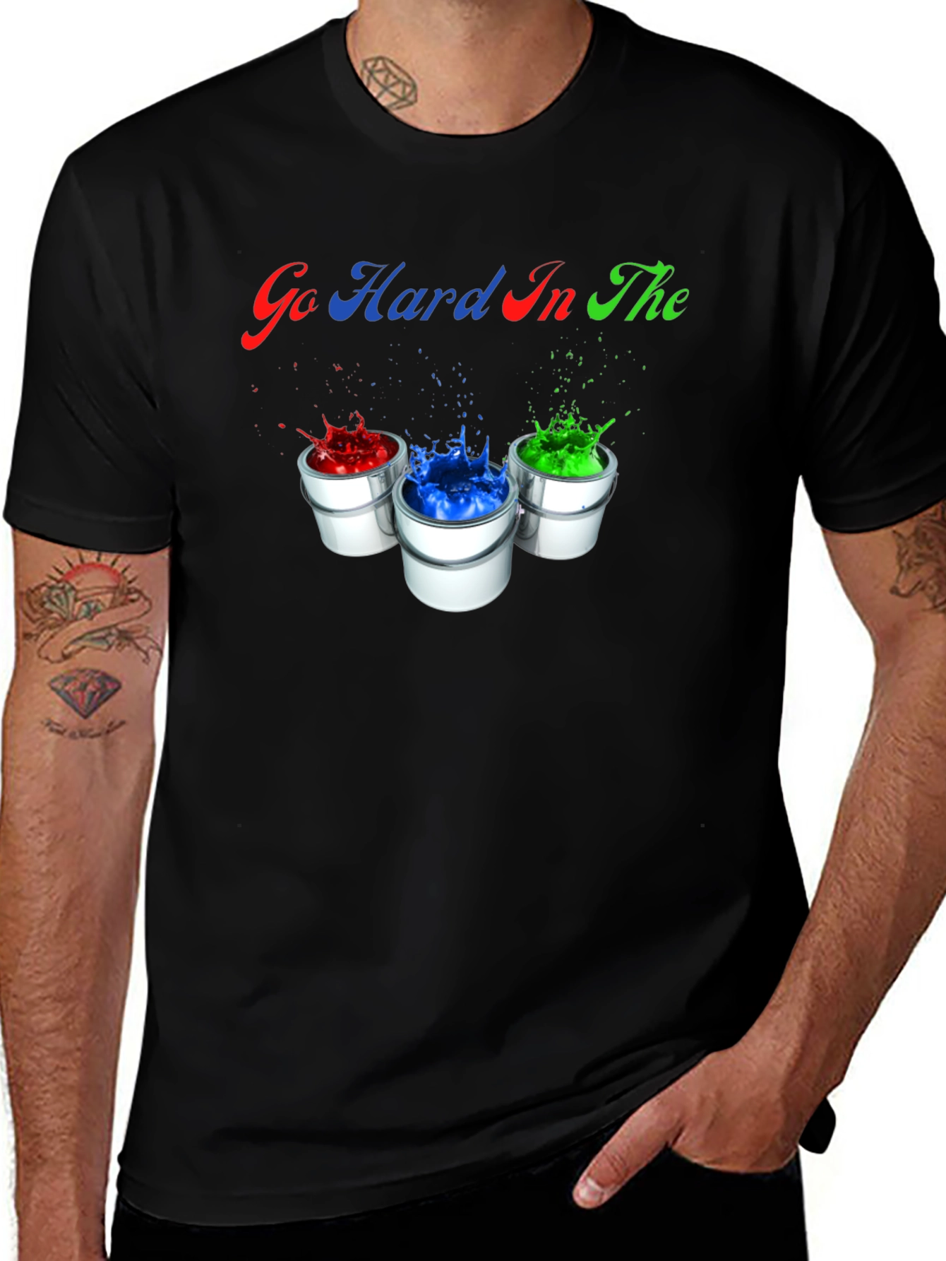 Go Hard In The Paint Splatter T-Shirt