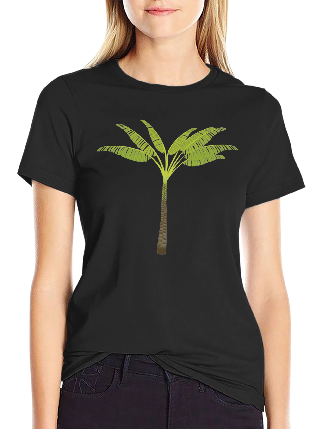 Palm Tree Graphic Black T-Shirt